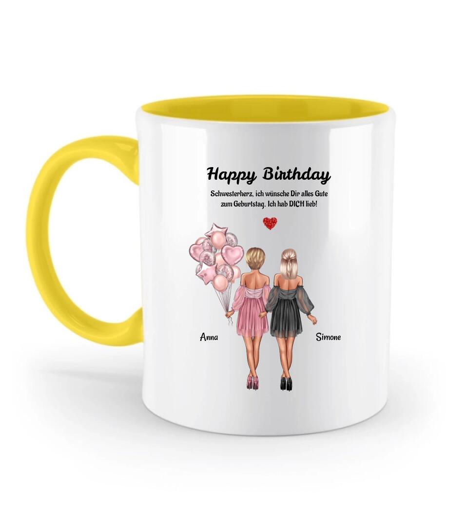 Große & Kleine Schwester Tasse Geburtstag Geschenk - Cantty
