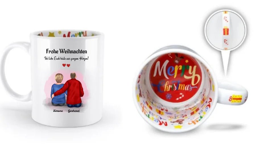 Großeltern Weihnachtstasse Geschenk Merry Christmas - Cantty