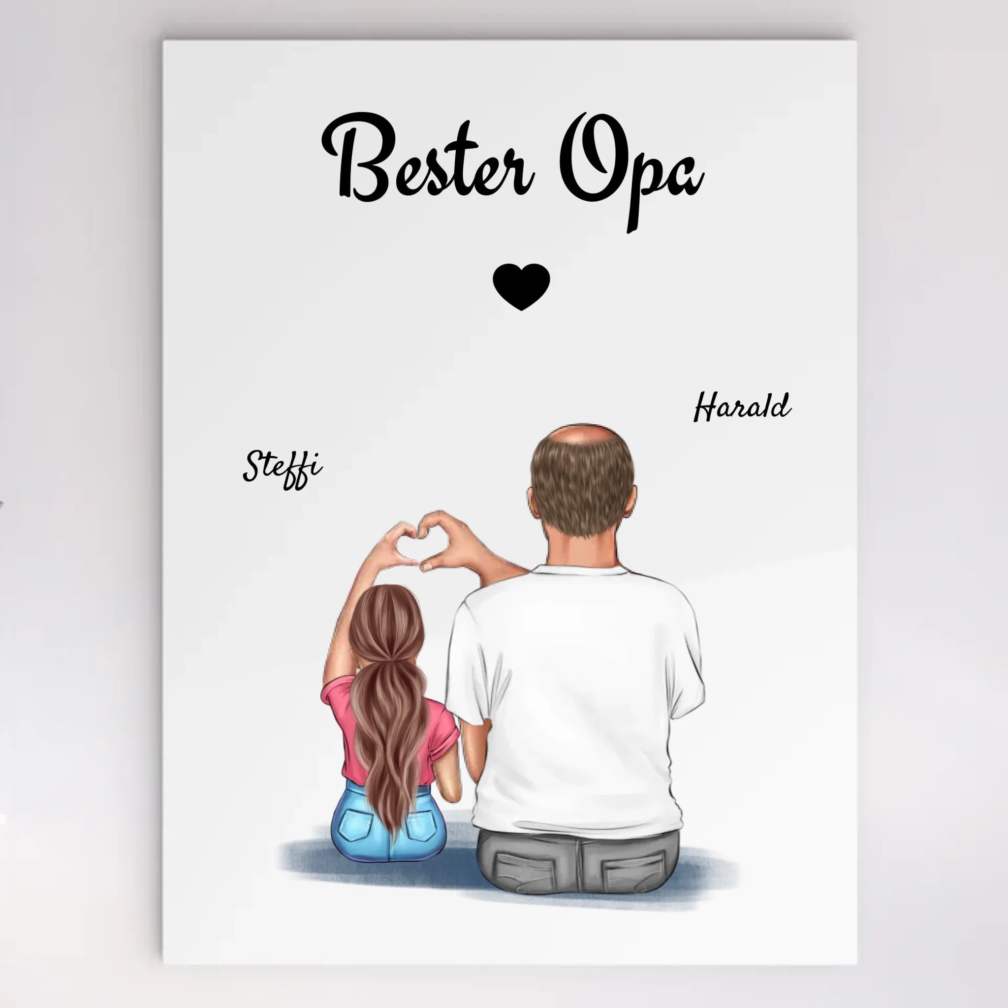 Großvater & Enkelin Acrylglas Bild Geschenk - Cantty