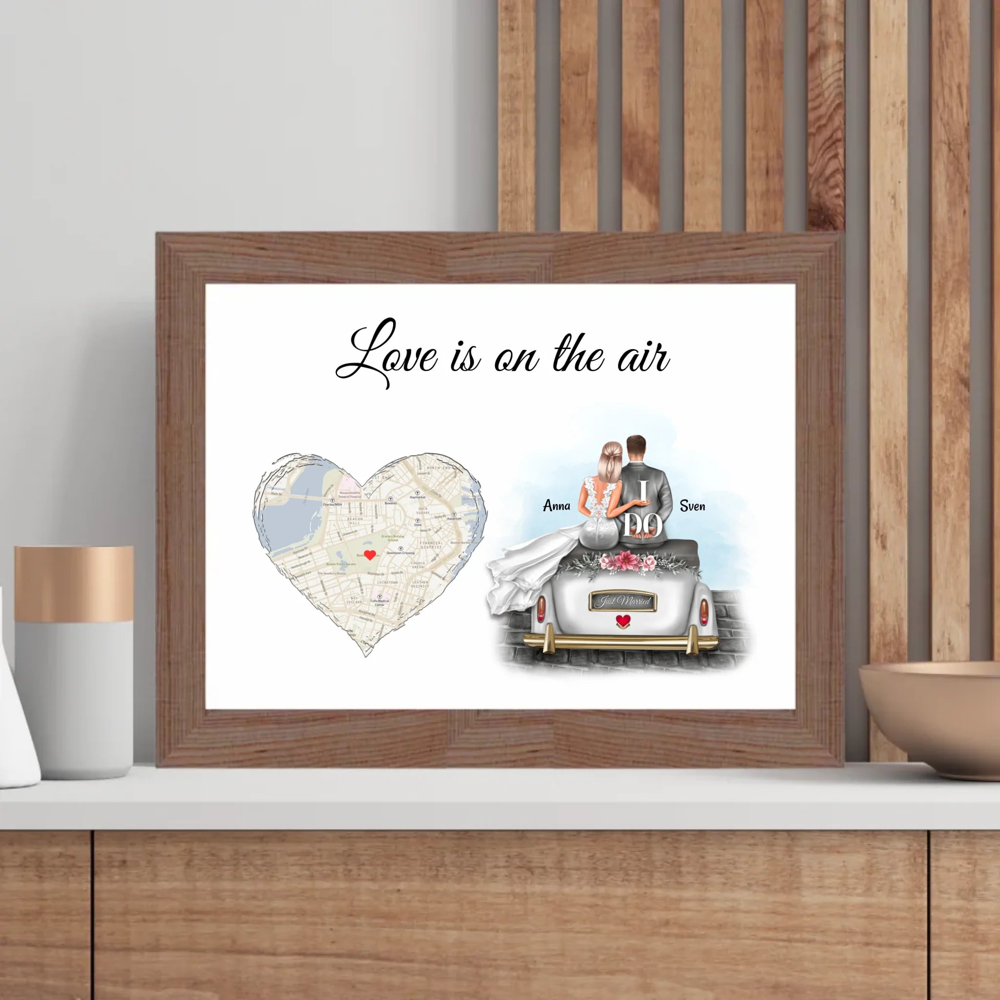 Hochzeit Geschenk Poster für Hochzeitspaar personalisierbar - Cantty