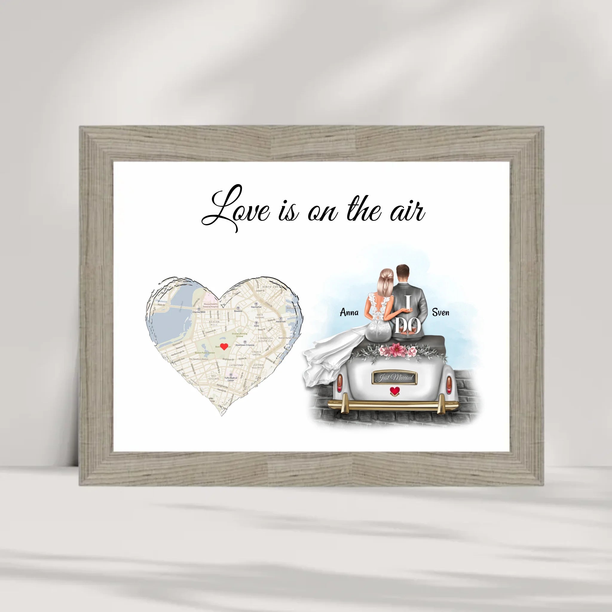 Hochzeit Geschenk Poster für Hochzeitspaar personalisierbar - Cantty