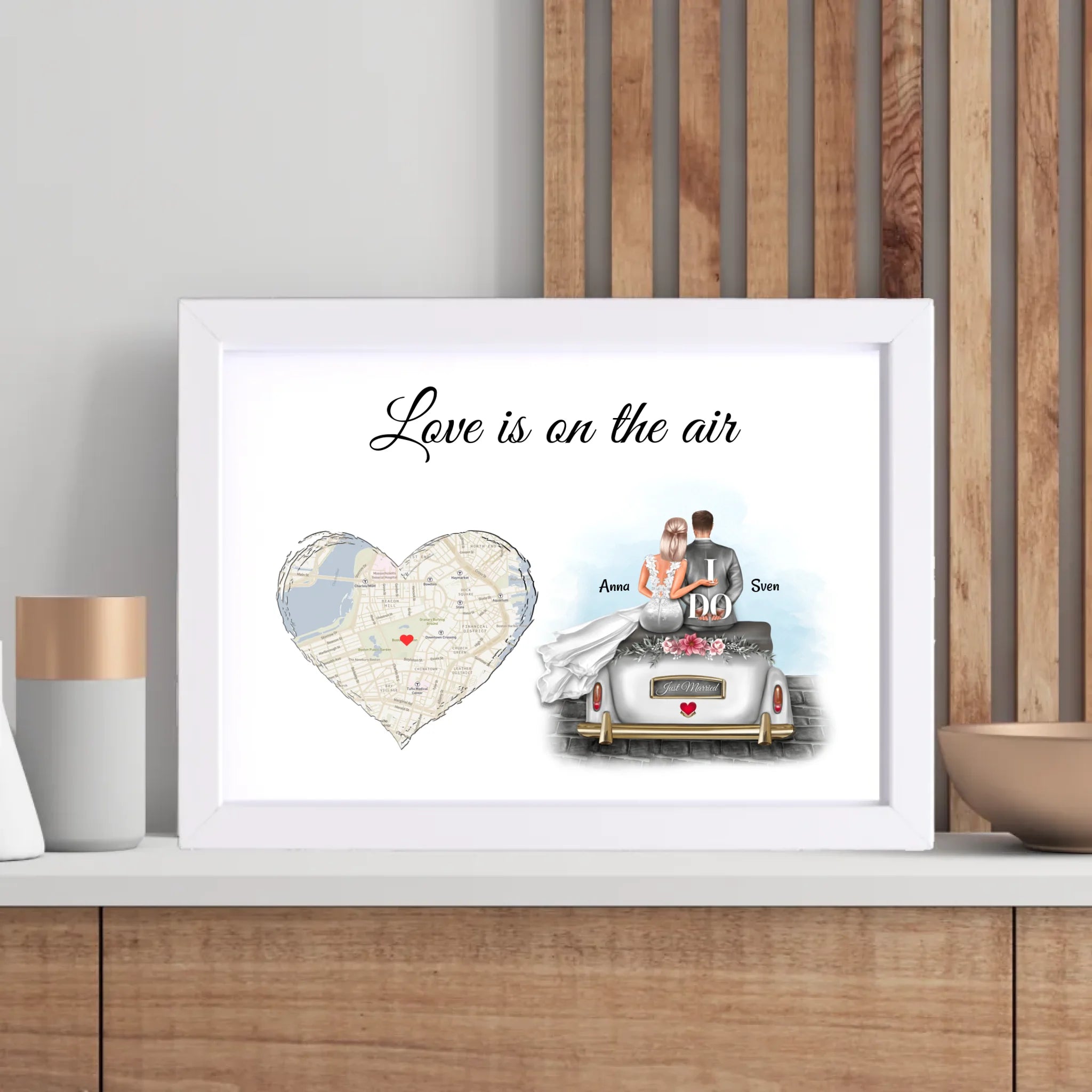 Hochzeit Geschenk Poster für Hochzeitspaar personalisierbar - Cantty