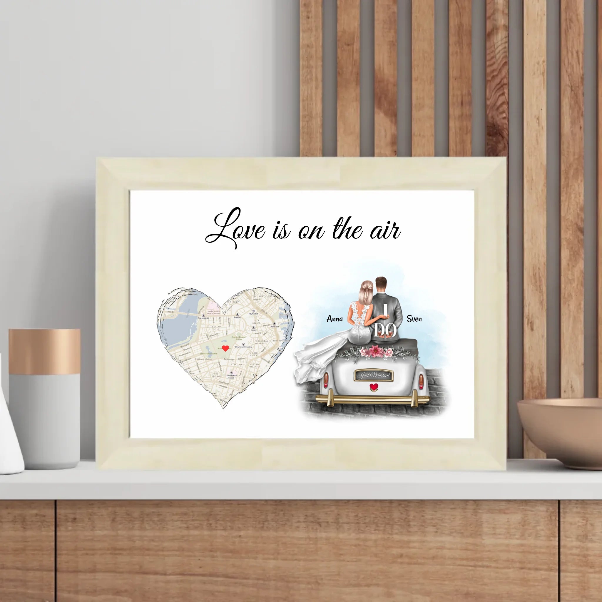 Hochzeit Geschenk Poster für Hochzeitspaar personalisierbar - Cantty