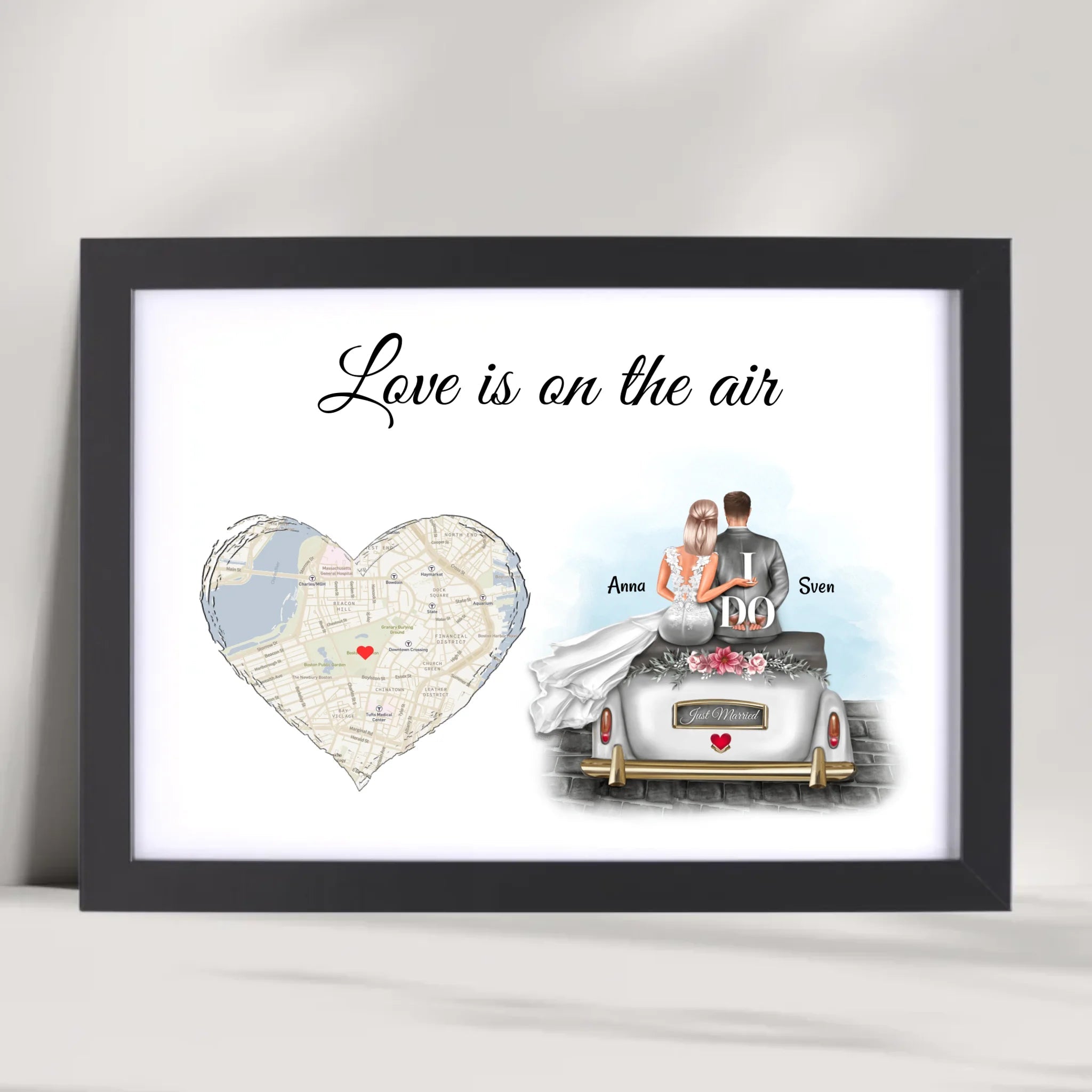 Hochzeit Geschenk Poster für Hochzeitspaar personalisierbar - Cantty