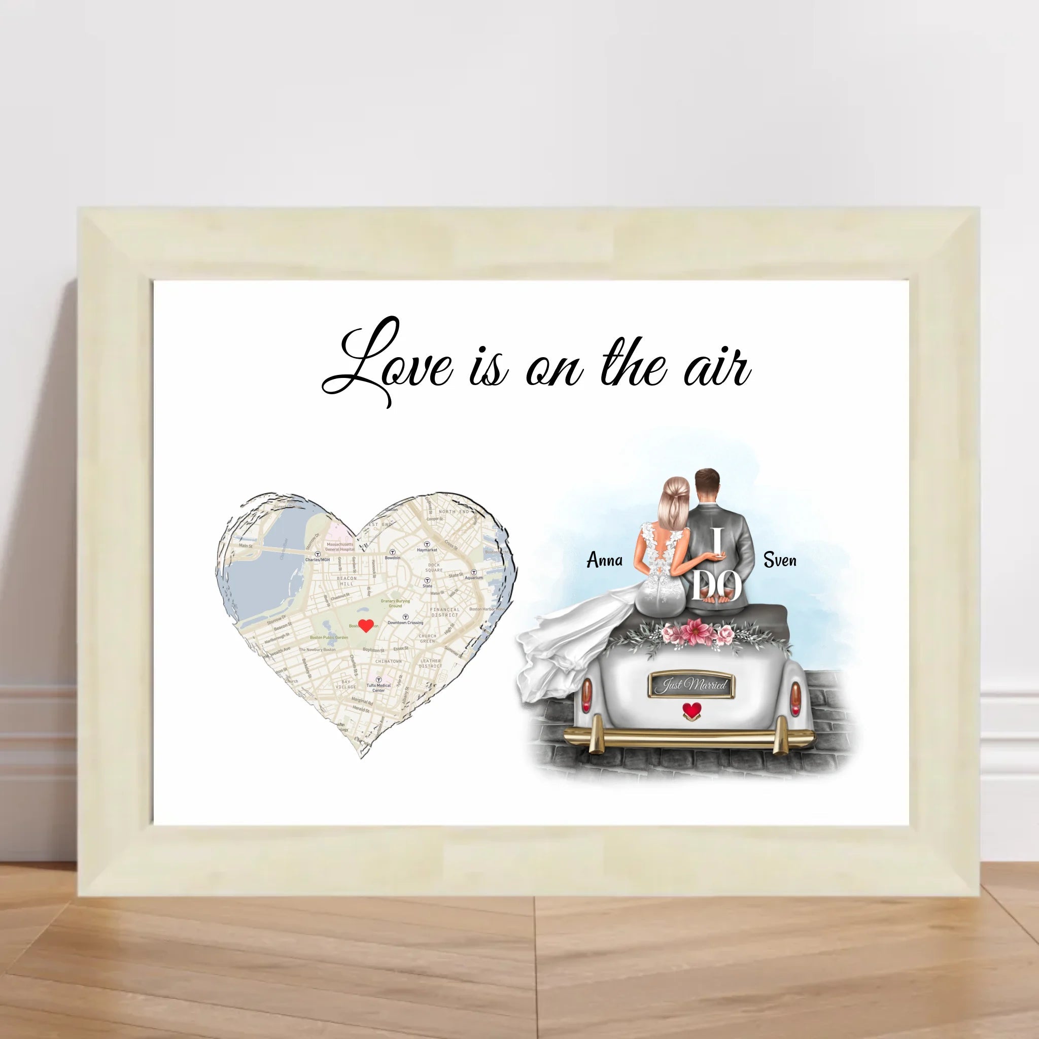 Hochzeit Geschenk Poster für Hochzeitspaar personalisierbar - Cantty