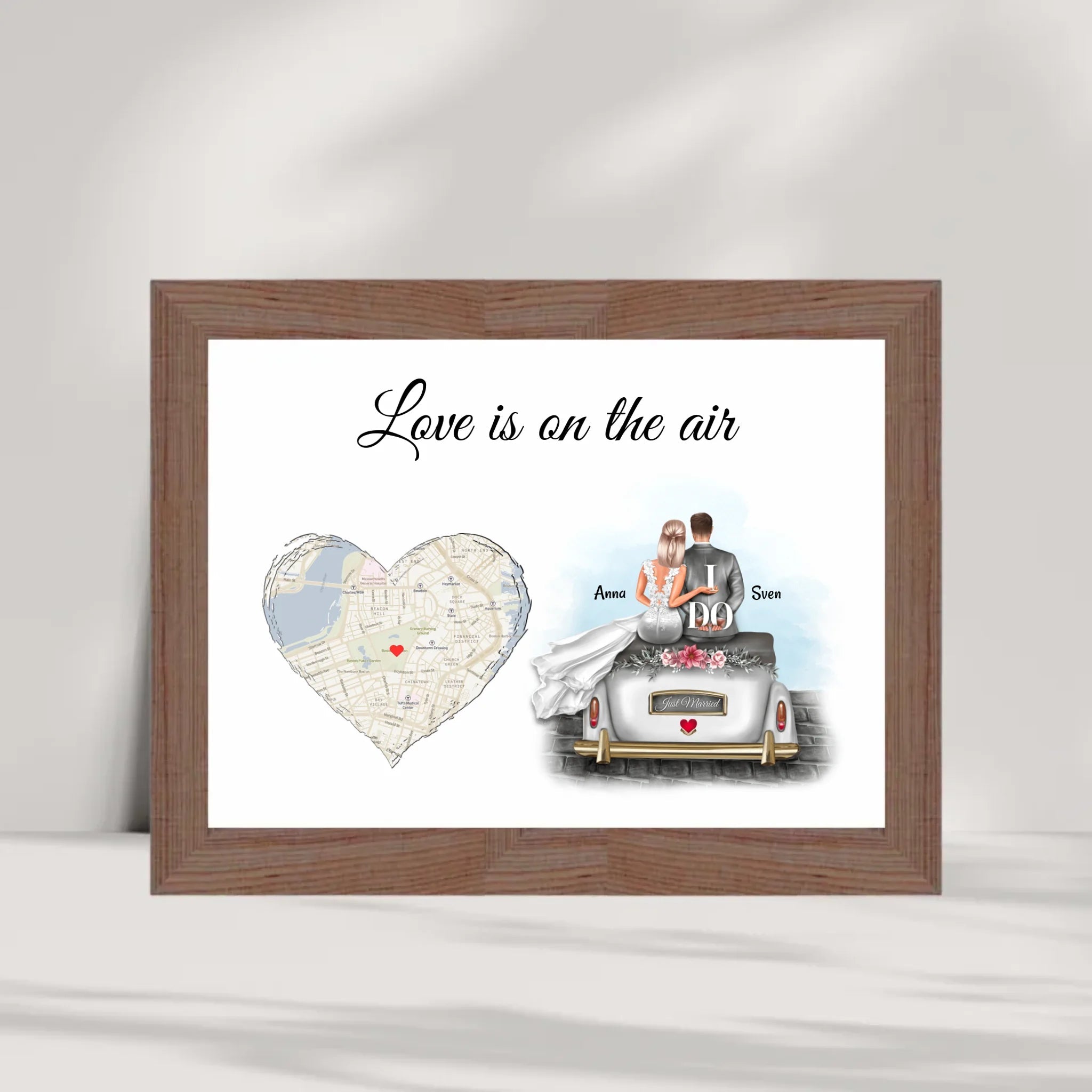 Hochzeit Geschenk Poster für Hochzeitspaar personalisierbar - Cantty