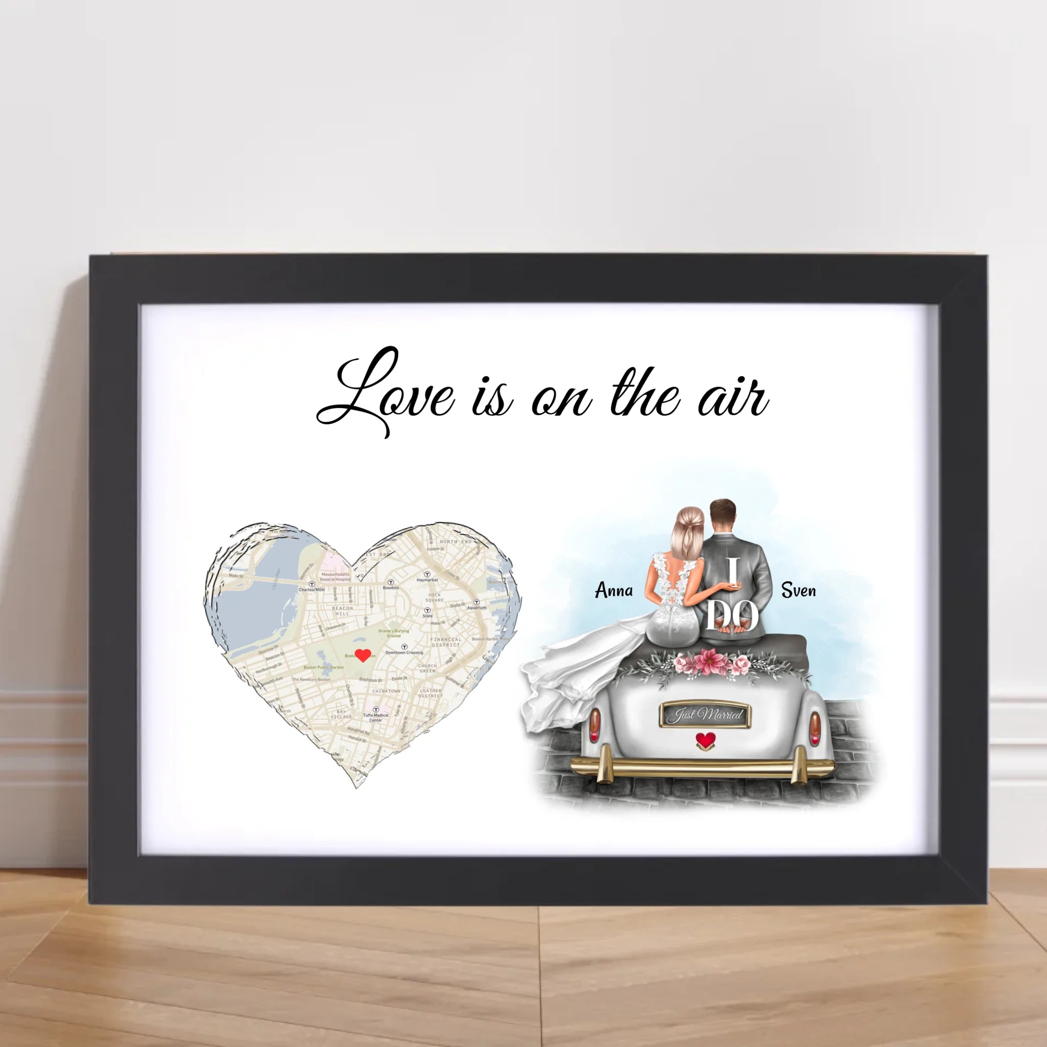 Hochzeit Geschenk Poster für Hochzeitspaar personalisierbar - Cantty