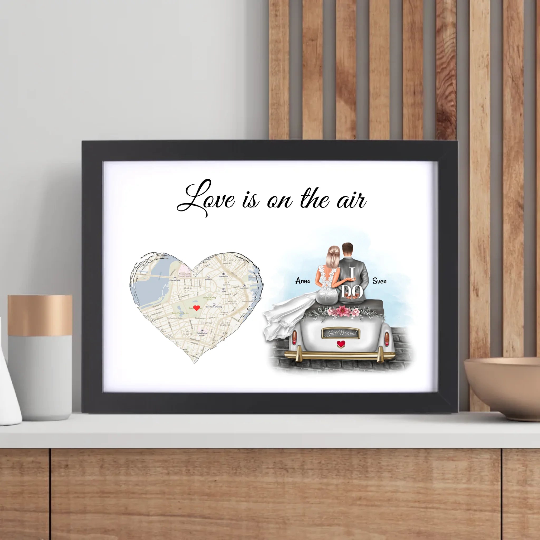 Hochzeit Geschenk Poster für Hochzeitspaar personalisierbar - Cantty