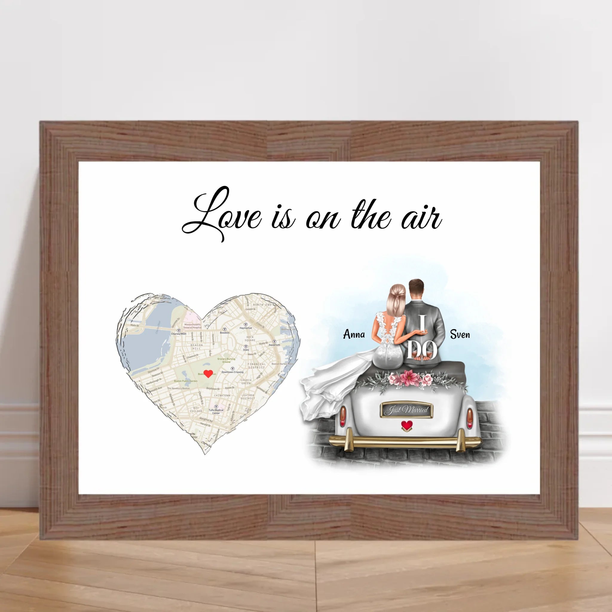 Hochzeit Geschenk Poster für Hochzeitspaar personalisierbar - Cantty