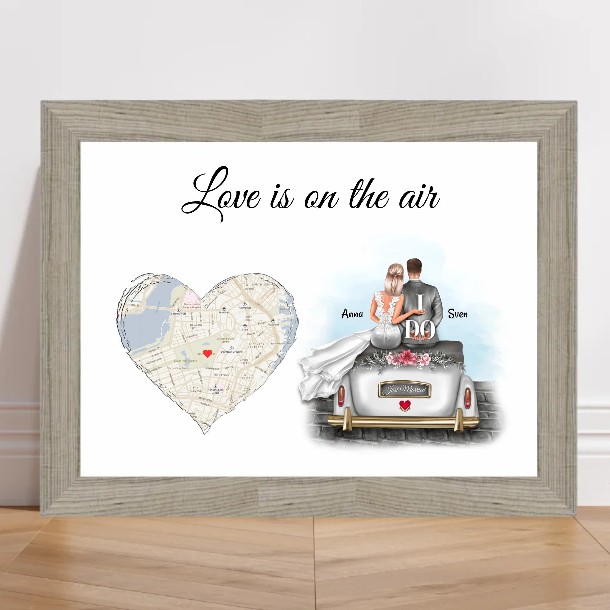 Hochzeit Geschenk Poster für Hochzeitspaar personalisierbar - Cantty