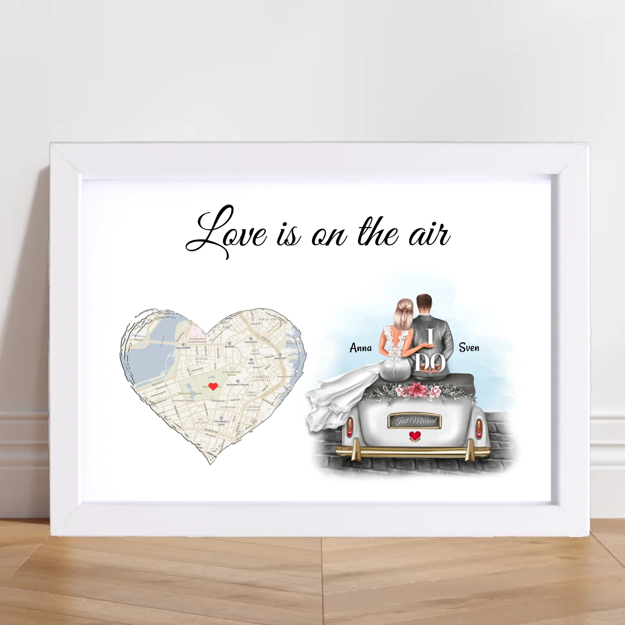 Hochzeit Geschenk Poster für Hochzeitspaar personalisierbar - Cantty