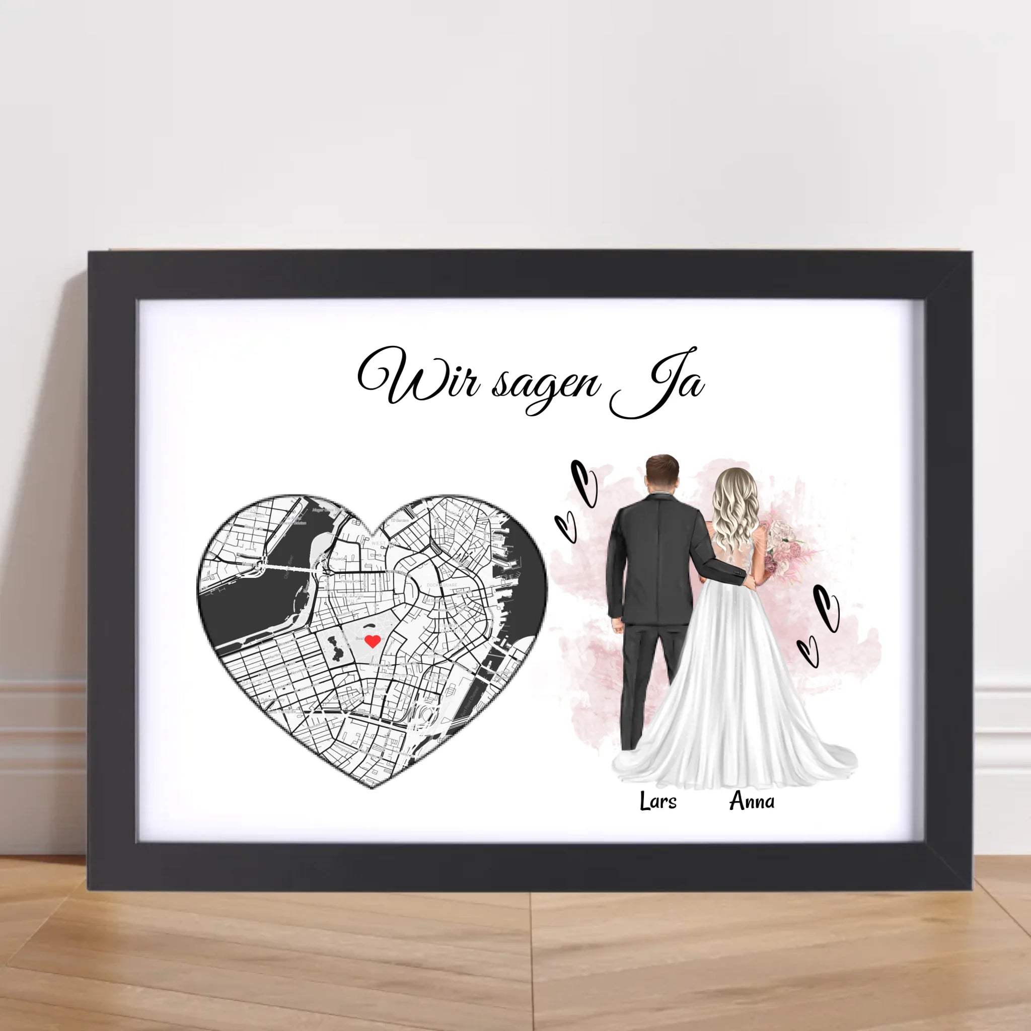 Hochzeitsgeschenk Brautpaar Poster personalisierbar - Cantty