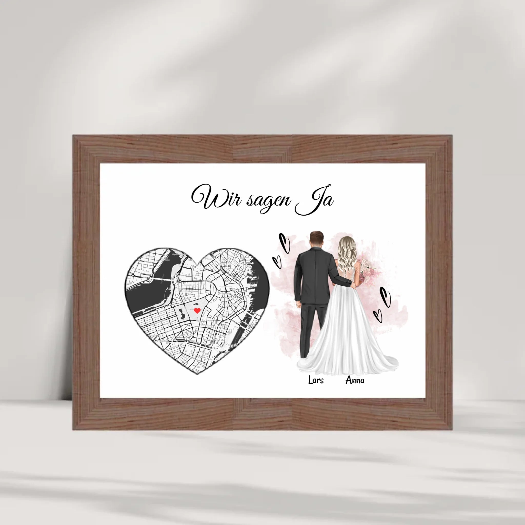 Hochzeitsgeschenk Brautpaar Poster personalisierbar - Cantty