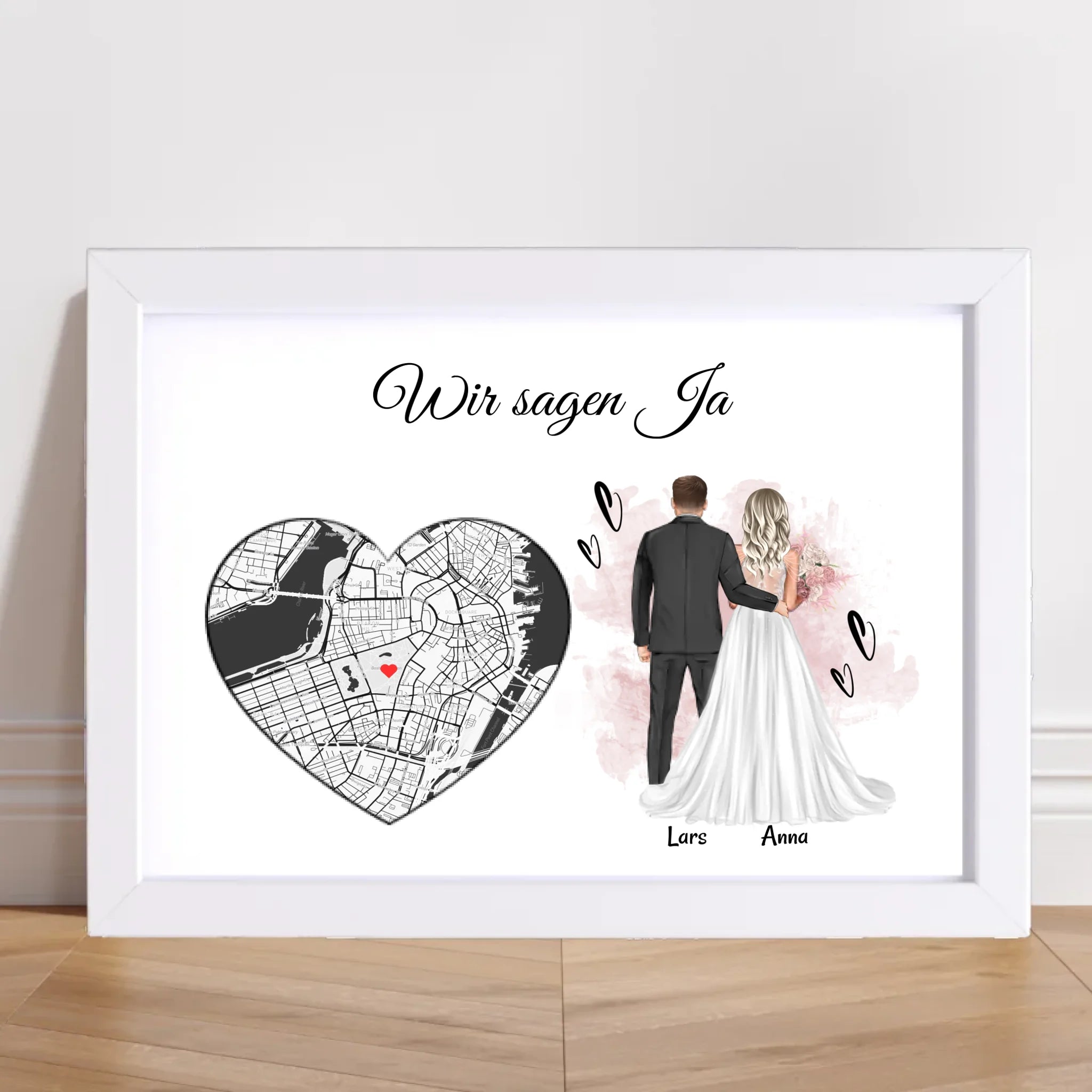 Hochzeitsgeschenk Brautpaar Poster personalisierbar - Cantty