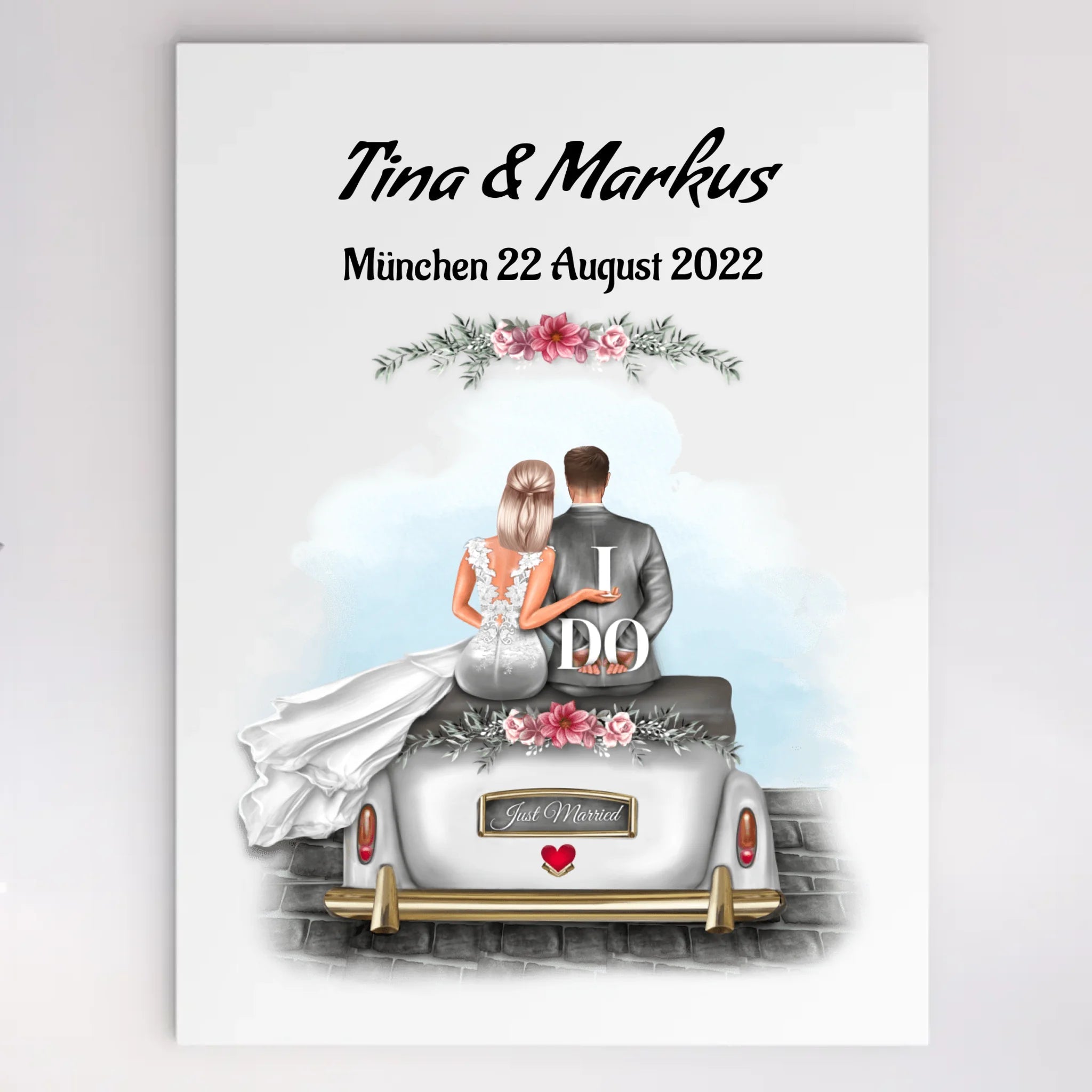 Hochzeitspaar Acrylglas Bild Geschenk personalisiert - Cantty