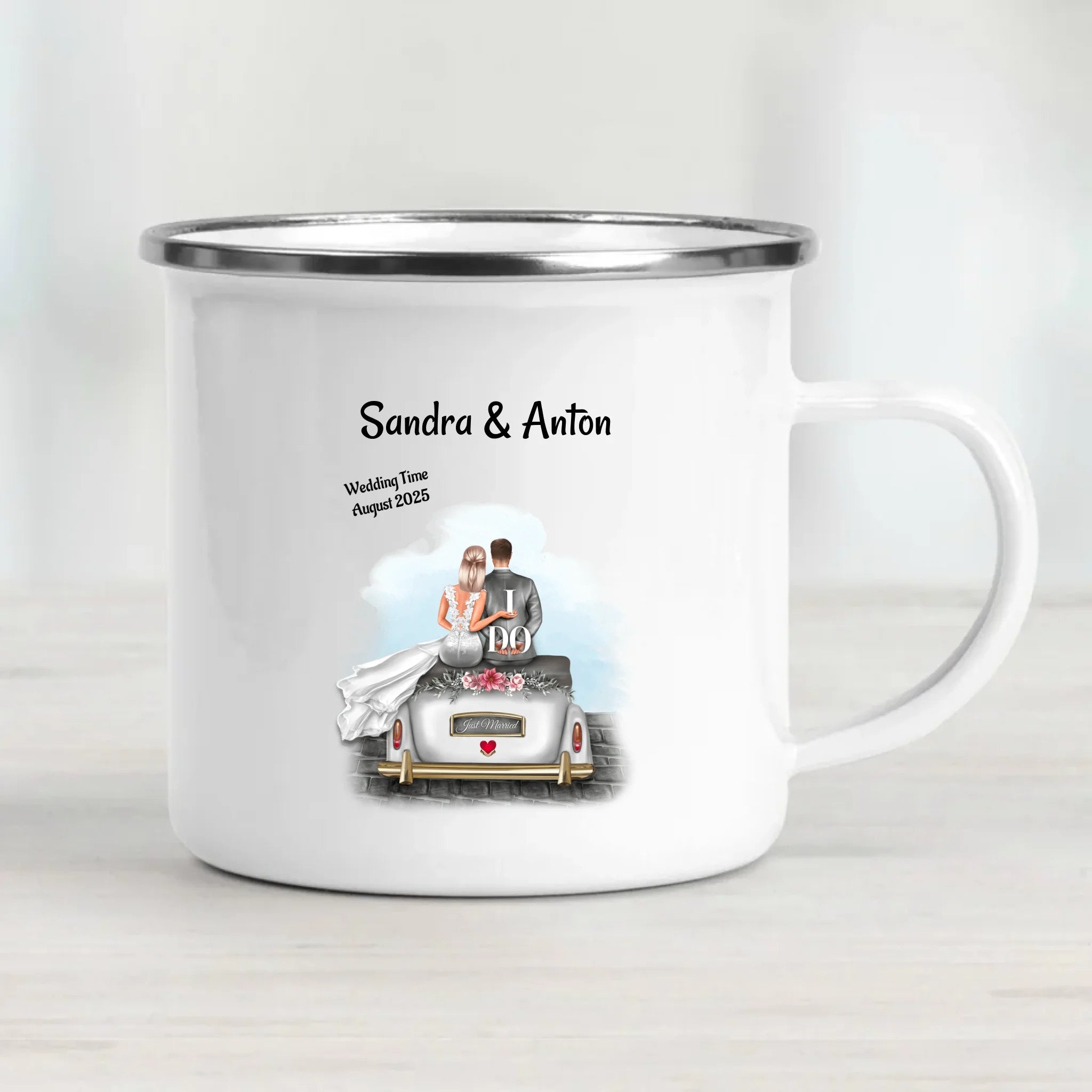 Hochzeitspaar Bild Tasse personalisiert - Cantty