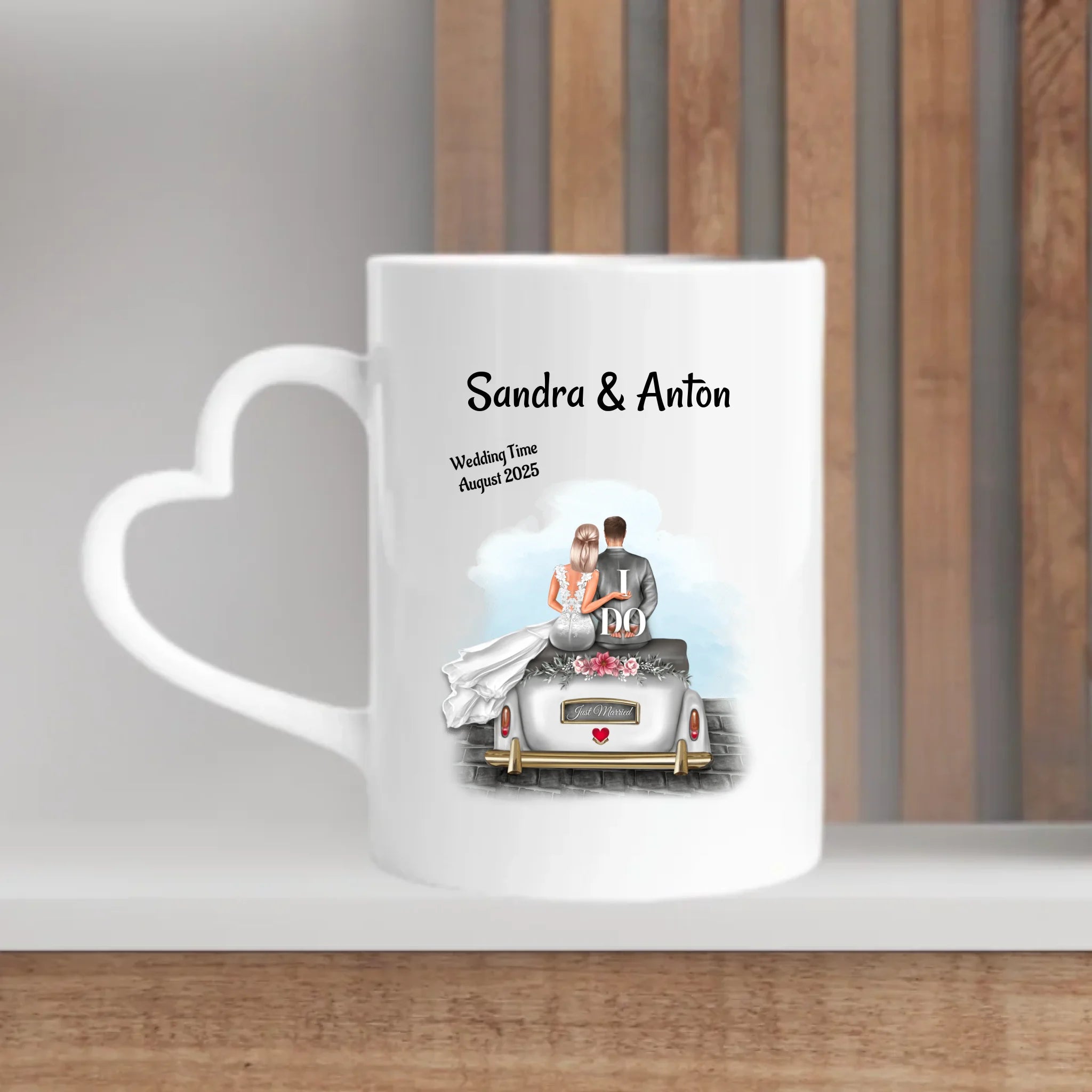 Hochzeitspaar Bild Tasse personalisiert - Cantty