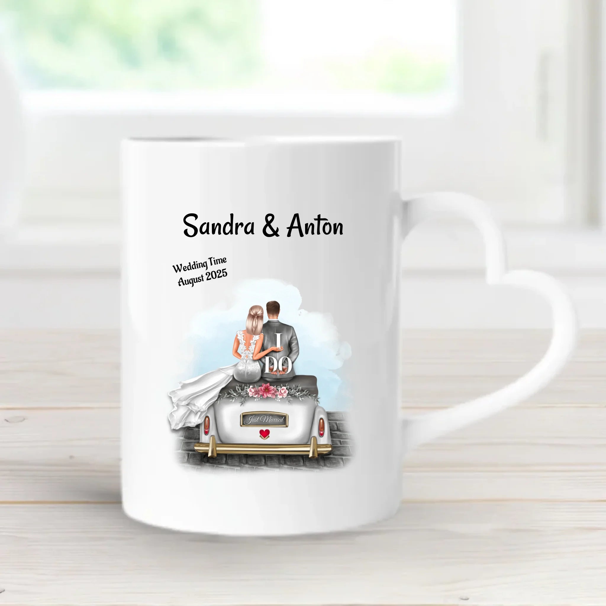 Hochzeitspaar Bild Tasse personalisiert - Cantty