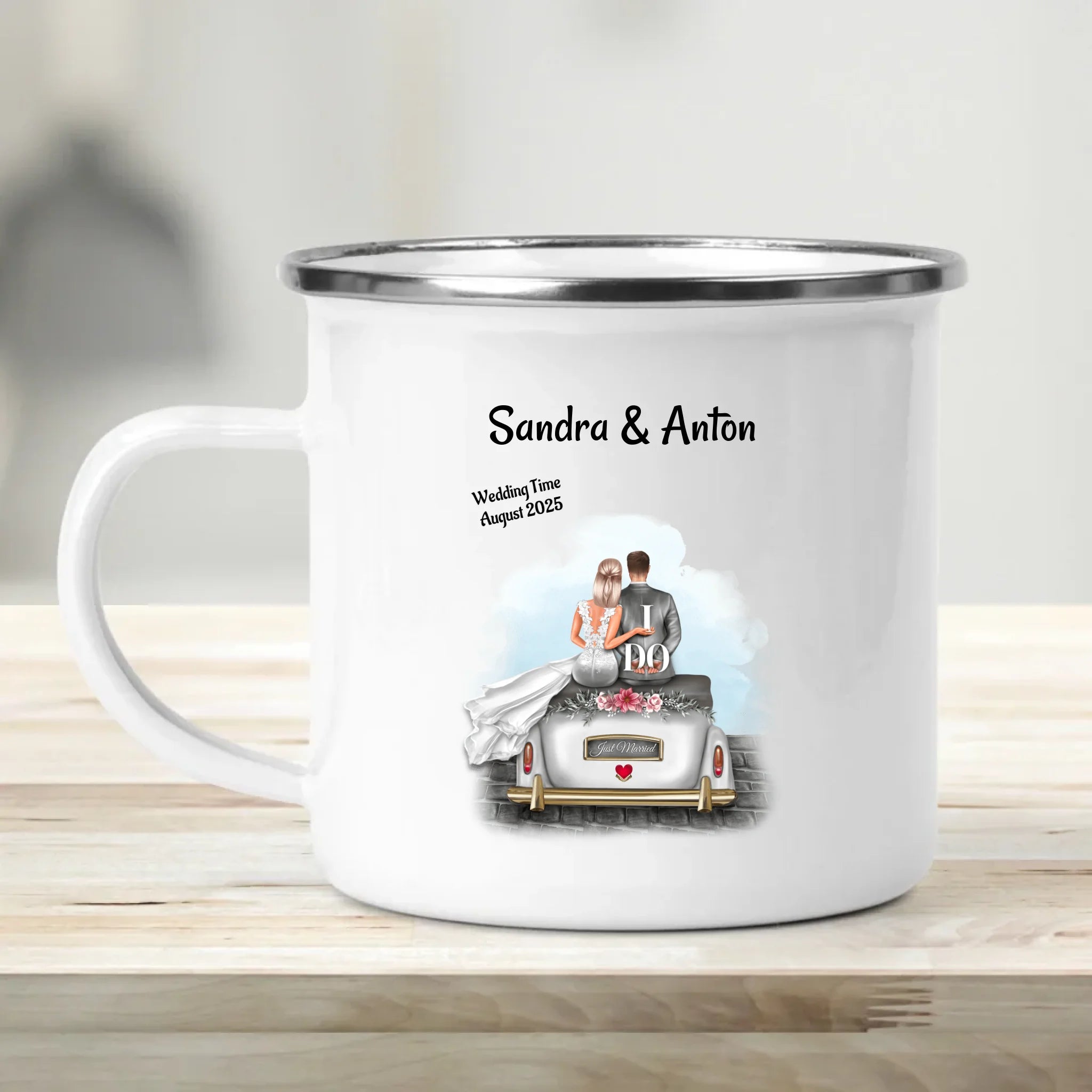 Hochzeitspaar Bild Tasse personalisiert - Cantty