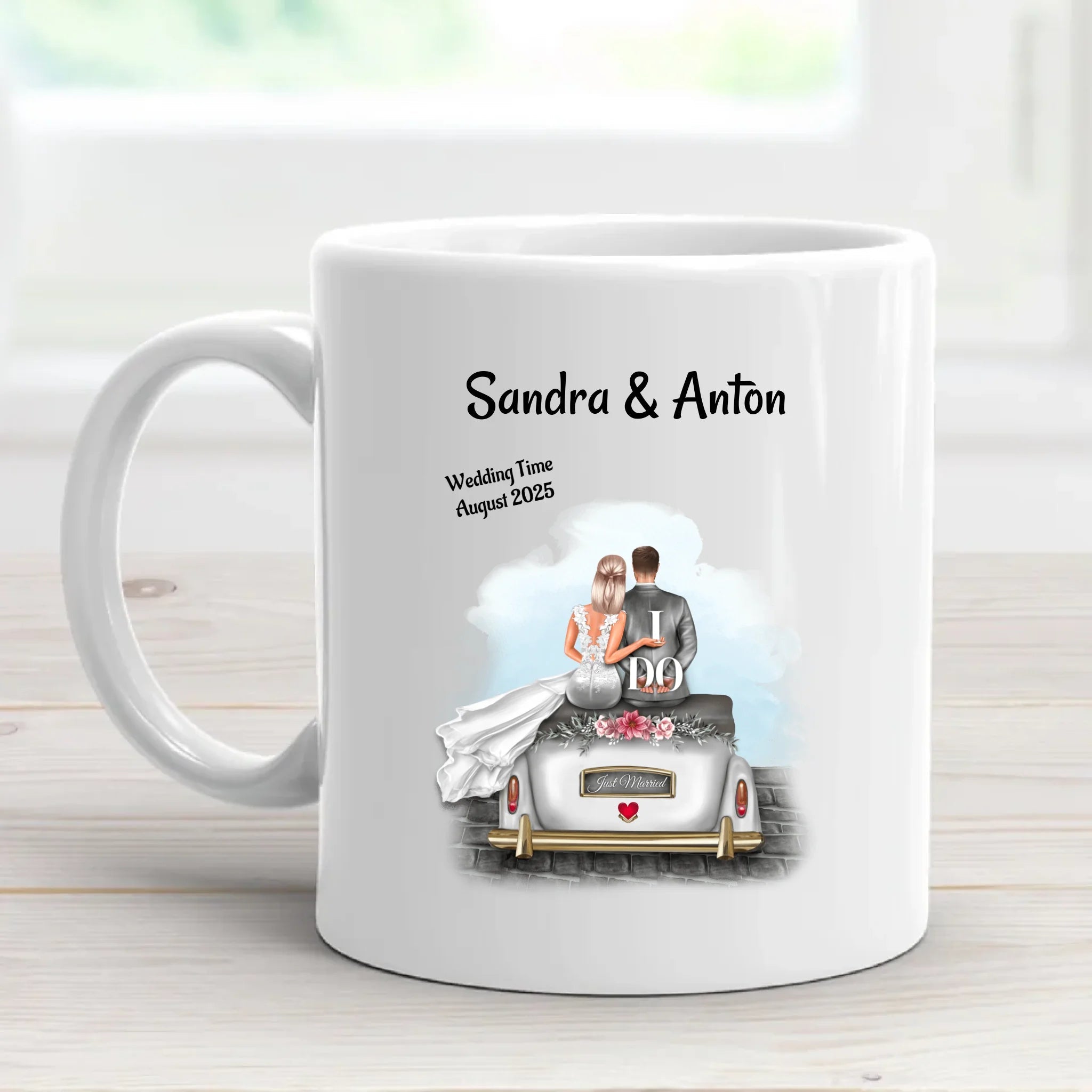 Hochzeitspaar Bild Tasse personalisiert - Cantty