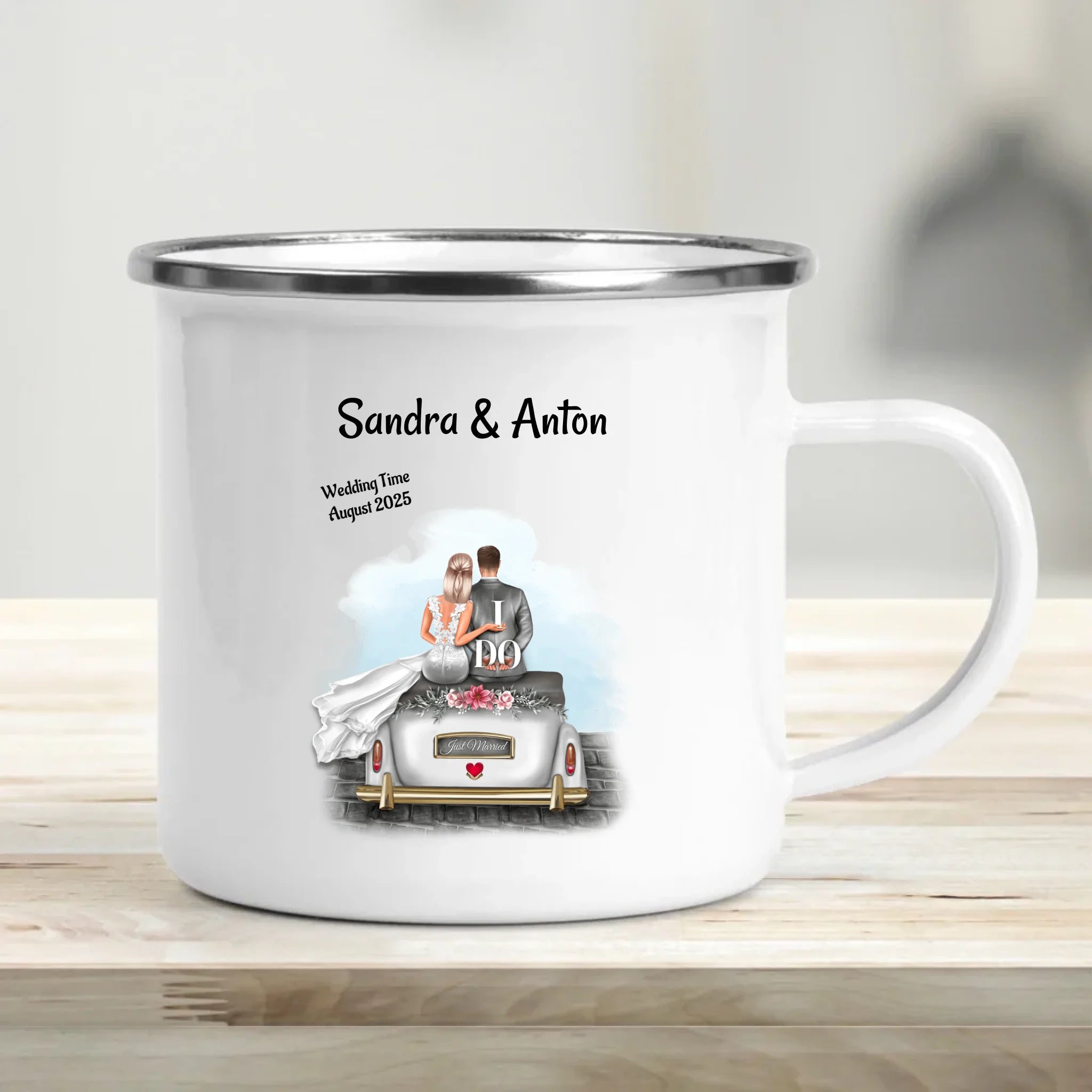 Hochzeitspaar Bild Tasse personalisiert - Cantty