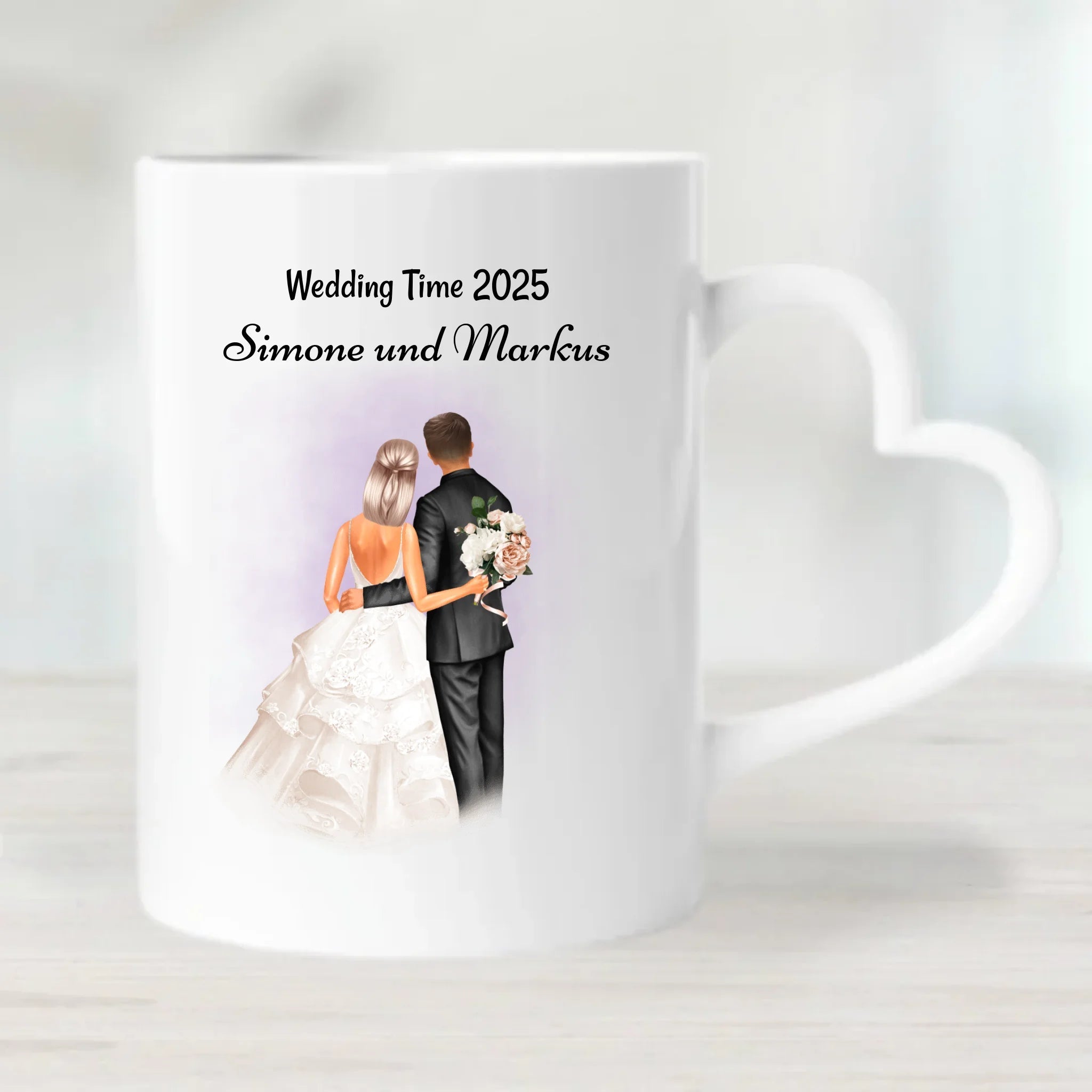 Hochzeitspaar Tasse personalisiert - Cantty