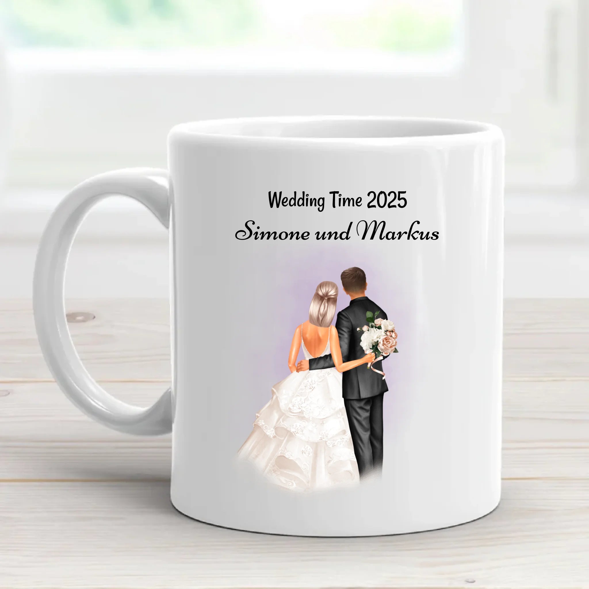 Hochzeitspaar Tasse personalisiert - Cantty