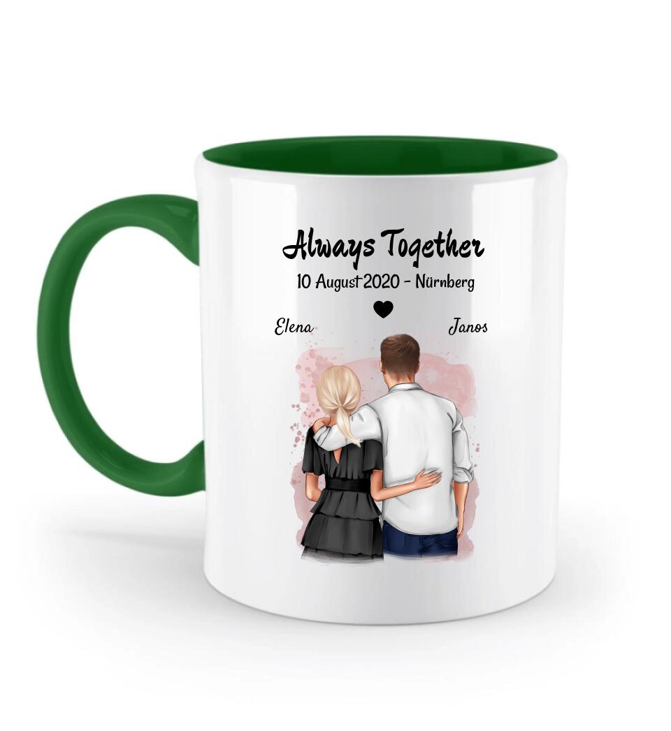 Hochzeitstagsgeschenk Tasse personalisiert - Cantty