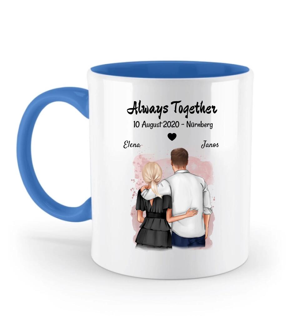 Hochzeitstagsgeschenk Tasse personalisiert - Cantty