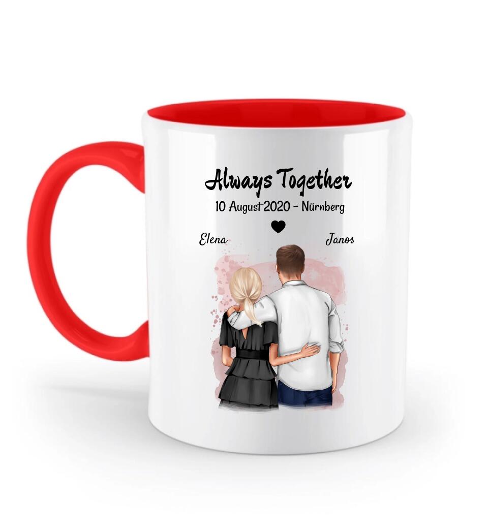 Hochzeitstagsgeschenk Tasse personalisiert - Cantty