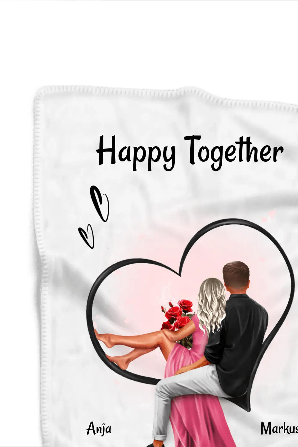Jahrestag Geschenk für Freundin: Personalisierte Paar Decke - Cantty