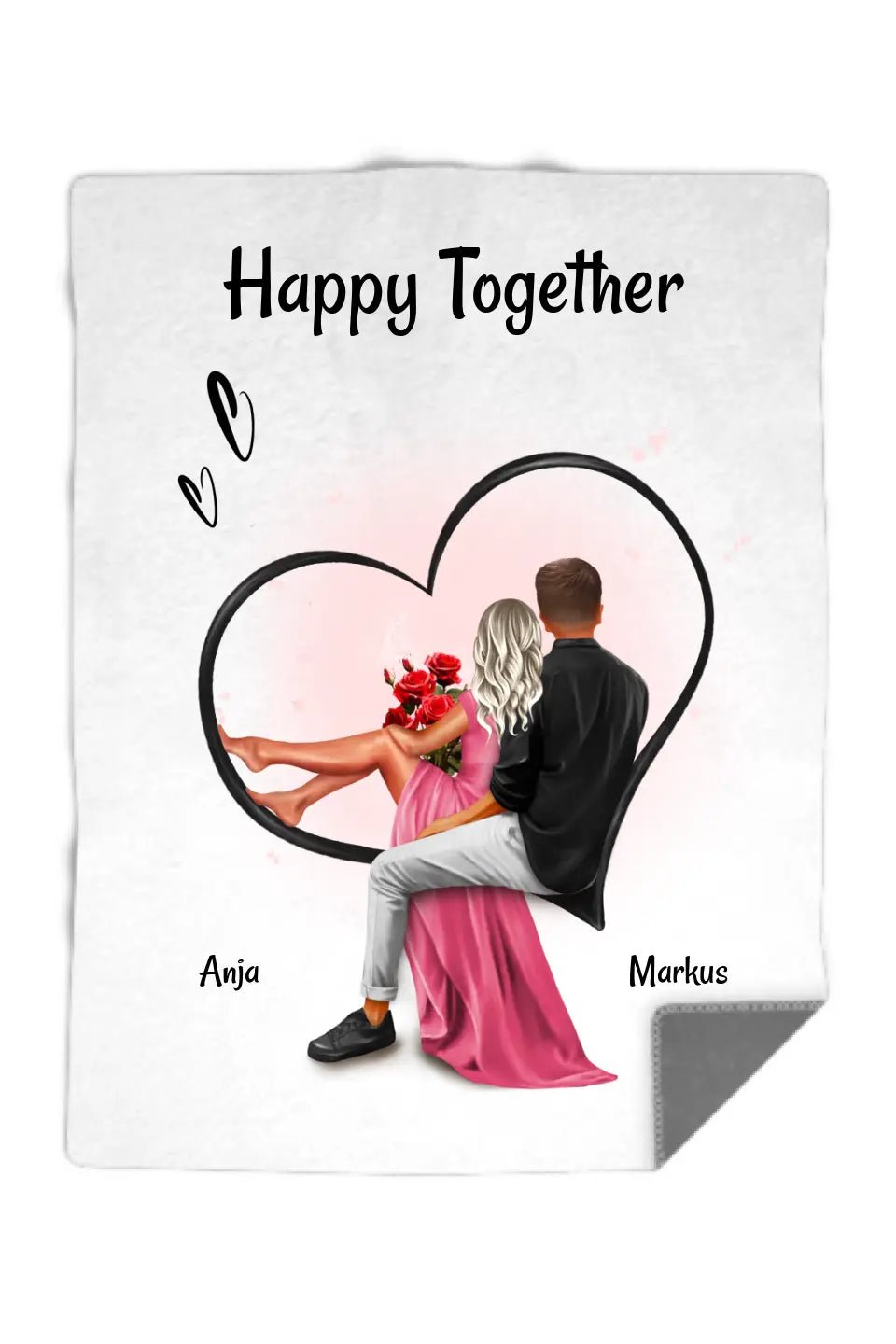 Jahrestag Geschenk für Freundin: Personalisierte Paar Decke - Cantty