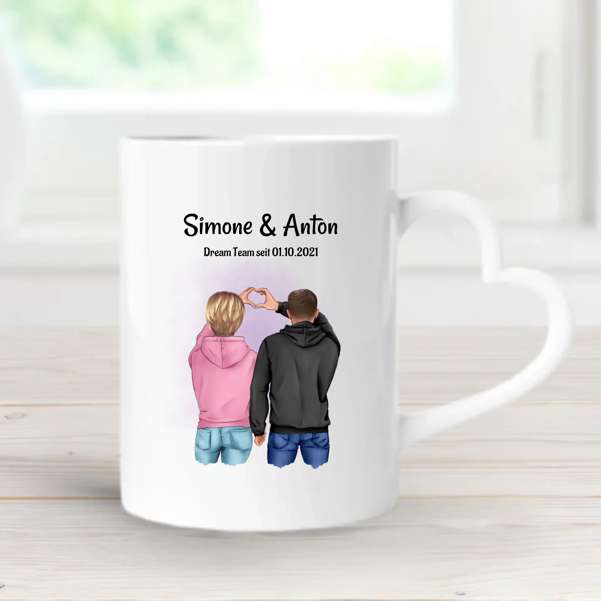 Jahrestag Paar Tasse personalisiert für Freund Freundin Pärchen - Cantty