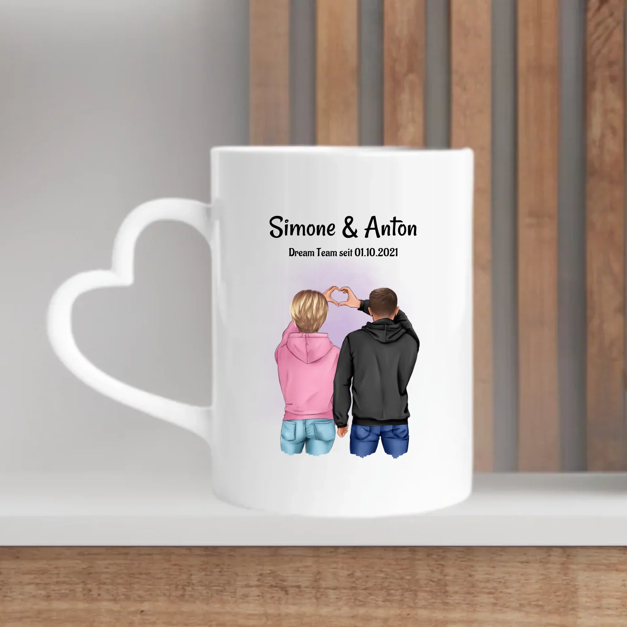 Jahrestag Paar Tasse personalisiert für Freund Freundin Pärchen - Cantty