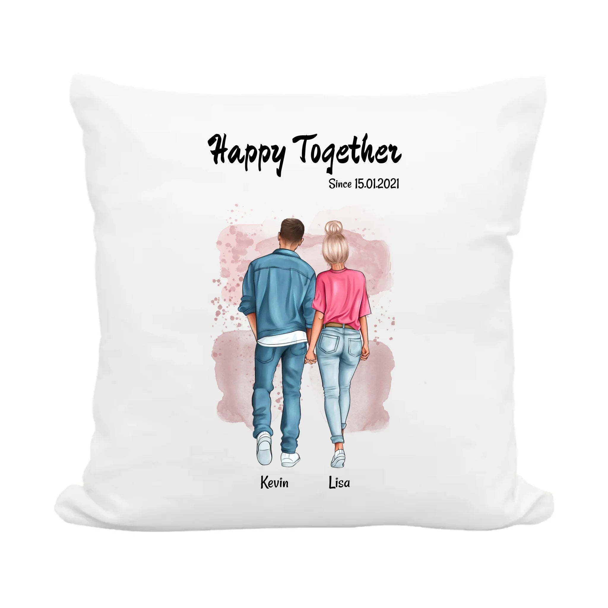Jahrestagsgeschenk Paar Kissen Geschenk mit Freund Freundin Bild personalisiert - Cantty