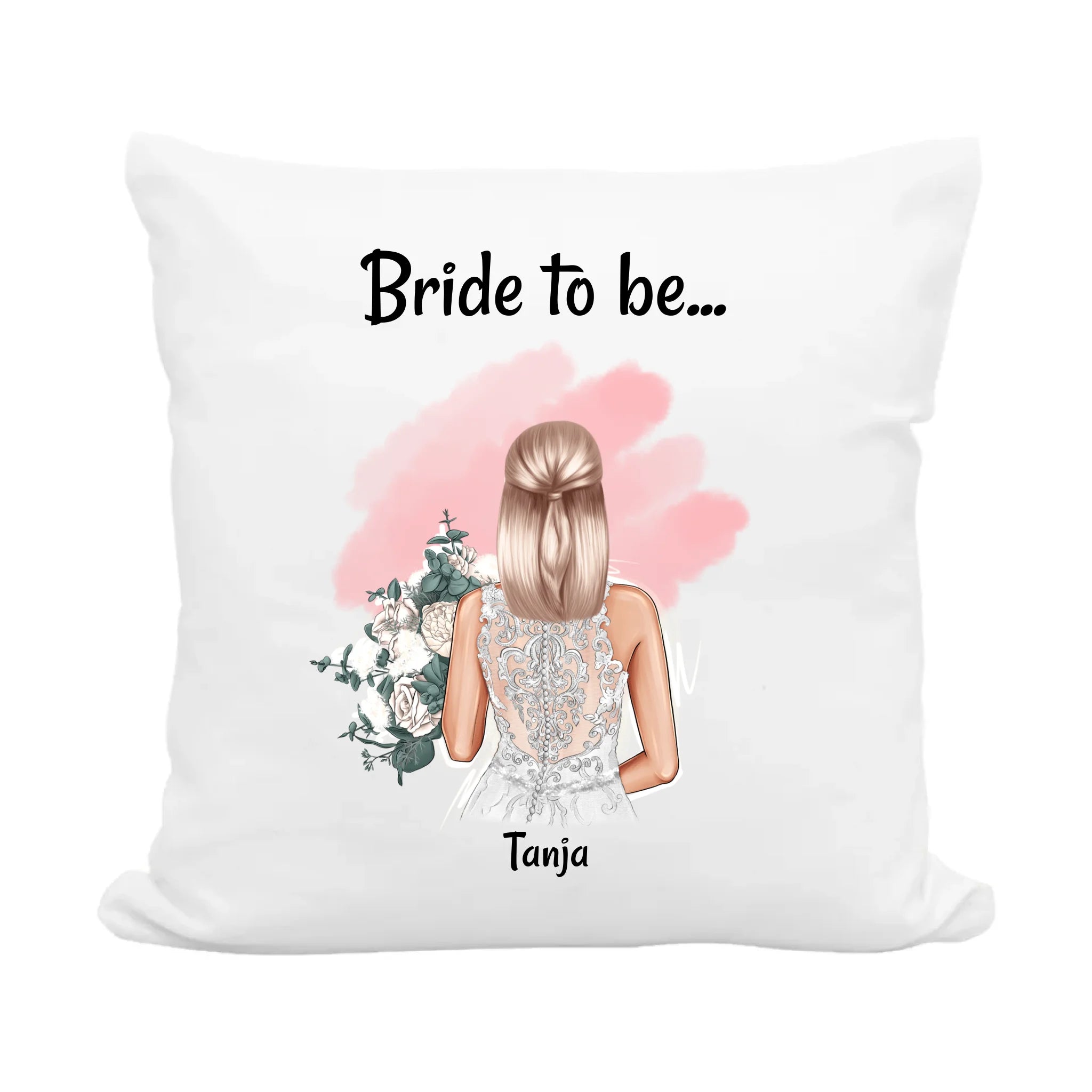 JGA Geschenk für Braut personalisiertes Kissen bedrucken - Cantty