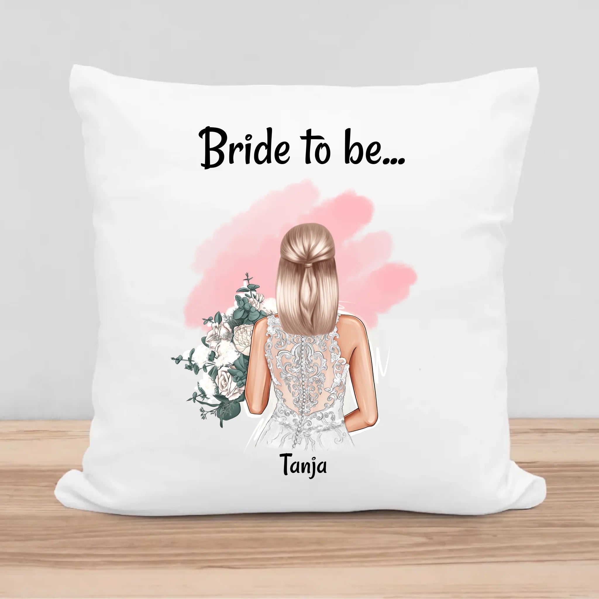 JGA Geschenk für Braut personalisiertes Kissen bedrucken - Cantty