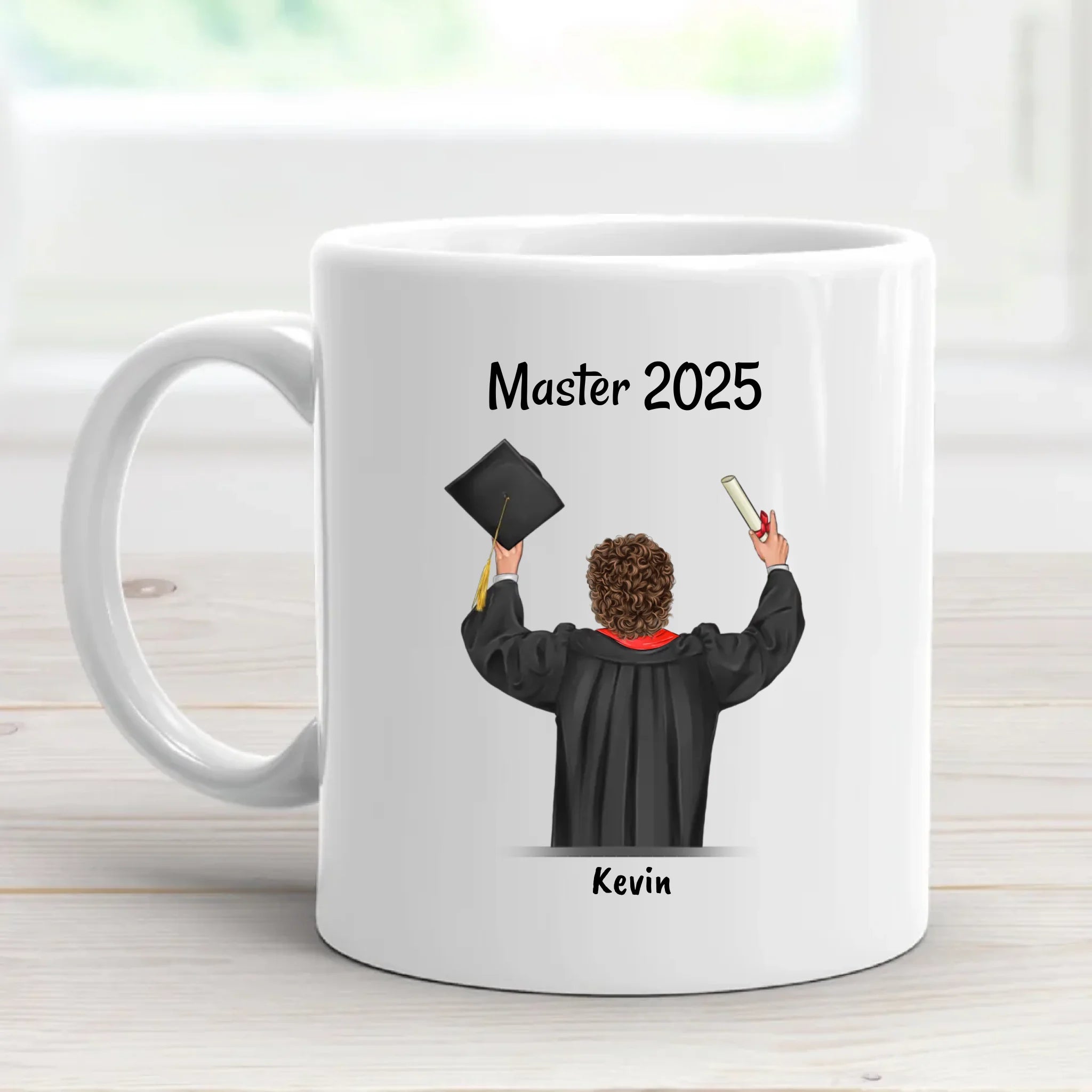 Junge Masterabschluss Tasse personalisiert - Cantty
