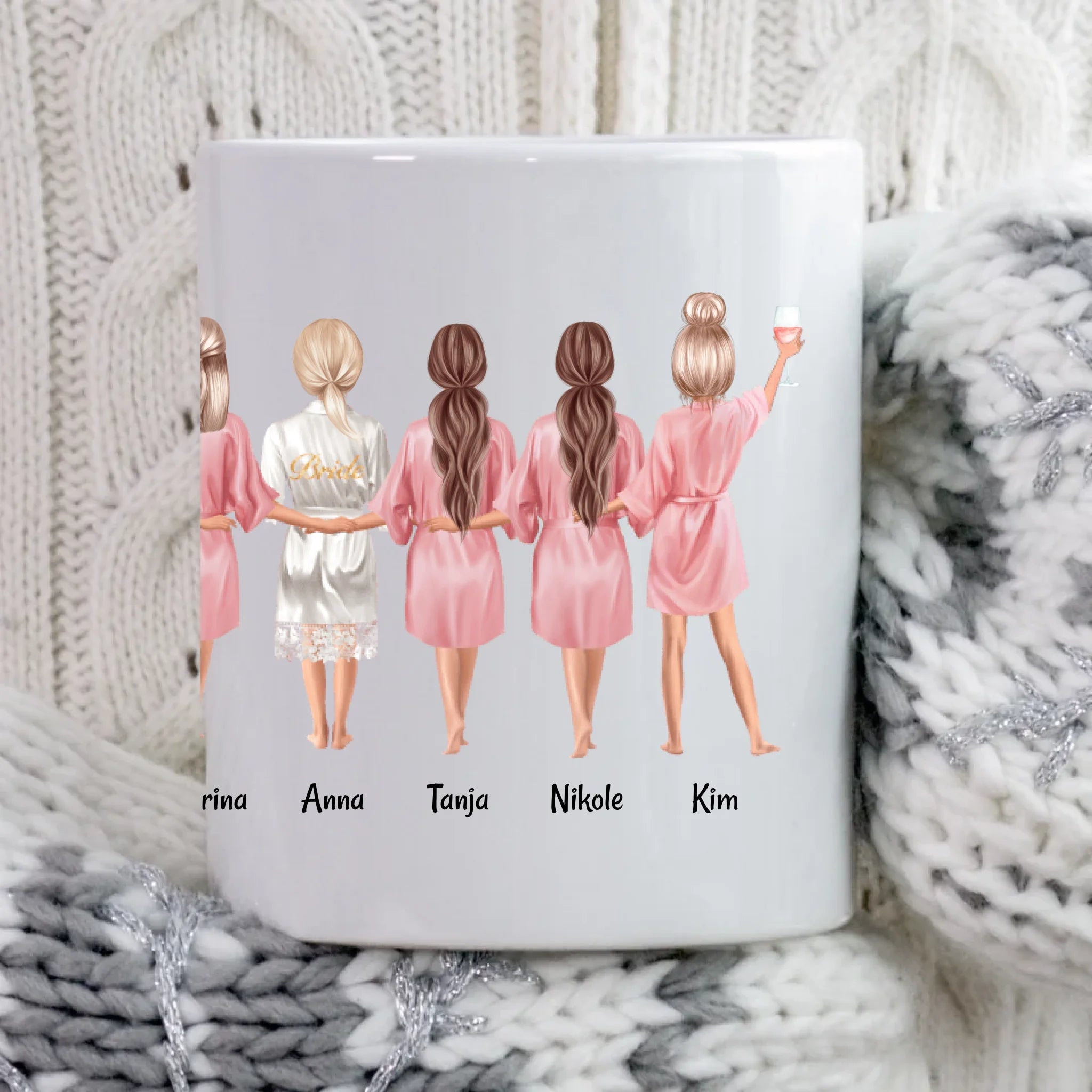 Junggesellinnenabschied JGA Tasse 3 - 9 Frauen Geschenk - Cantty