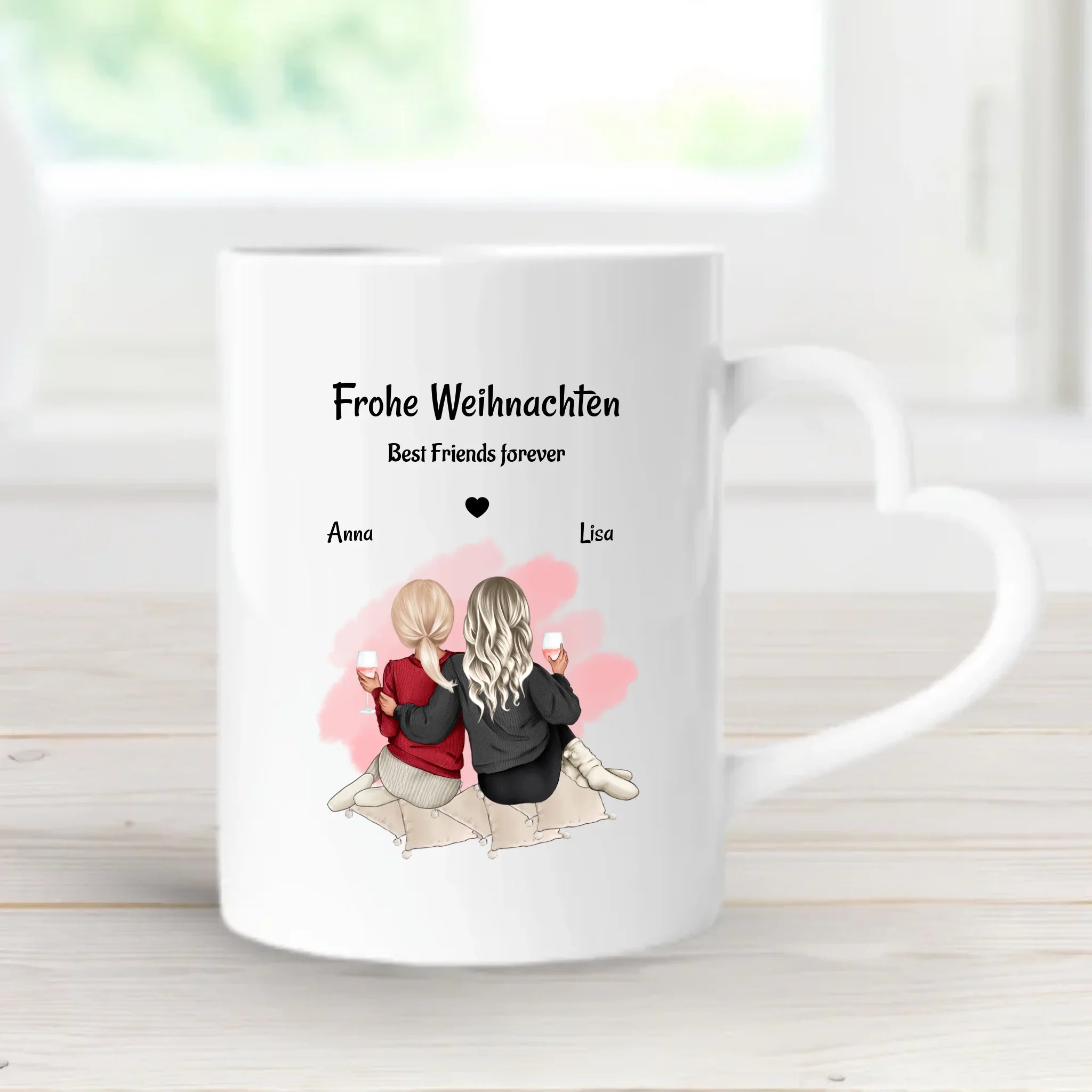 Kaffetasse & Emaille Tasse Geschenk Weihnachten beste Freundin - Cantty
