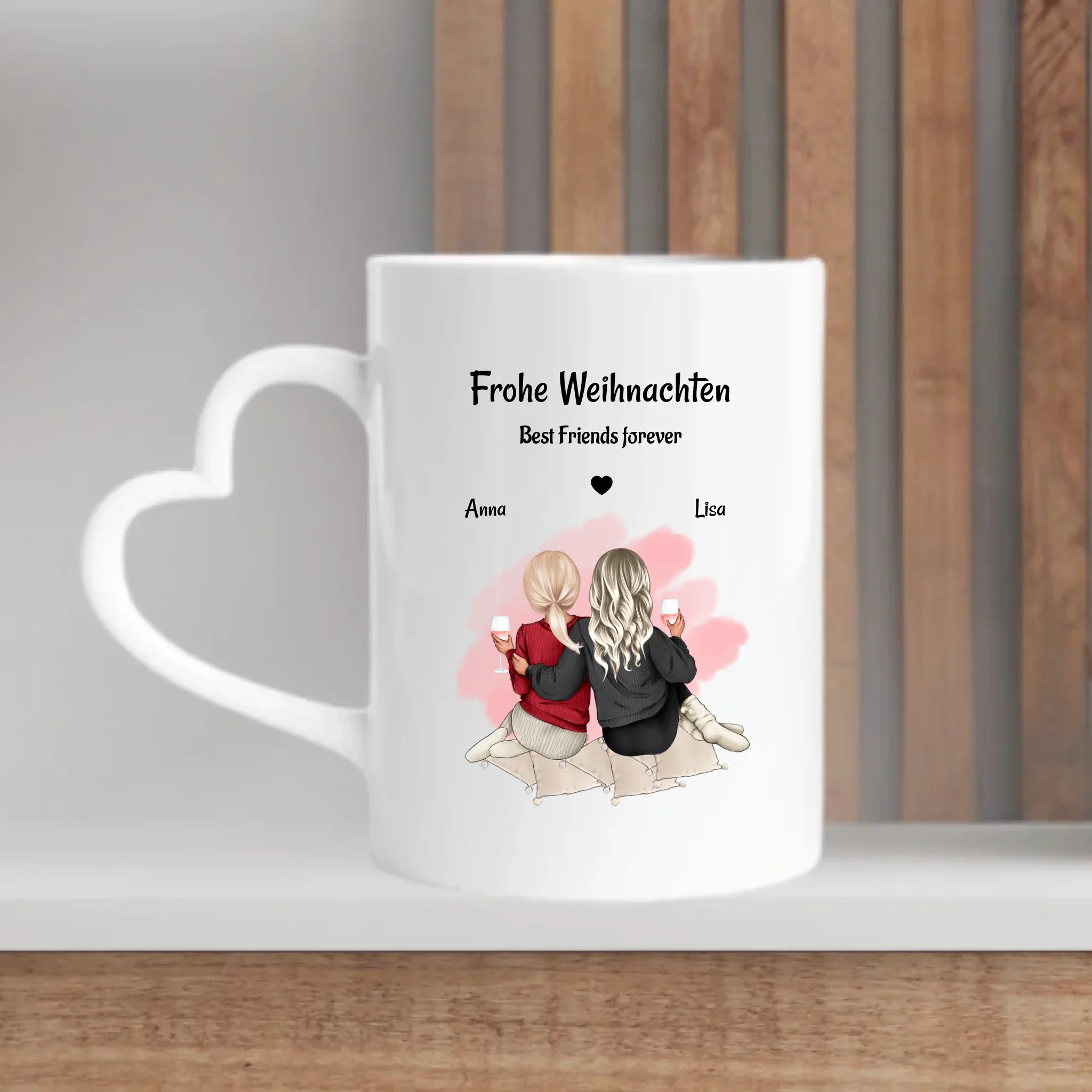 Kaffetasse & Emaille Tasse Geschenk Weihnachten beste Freundin - Cantty