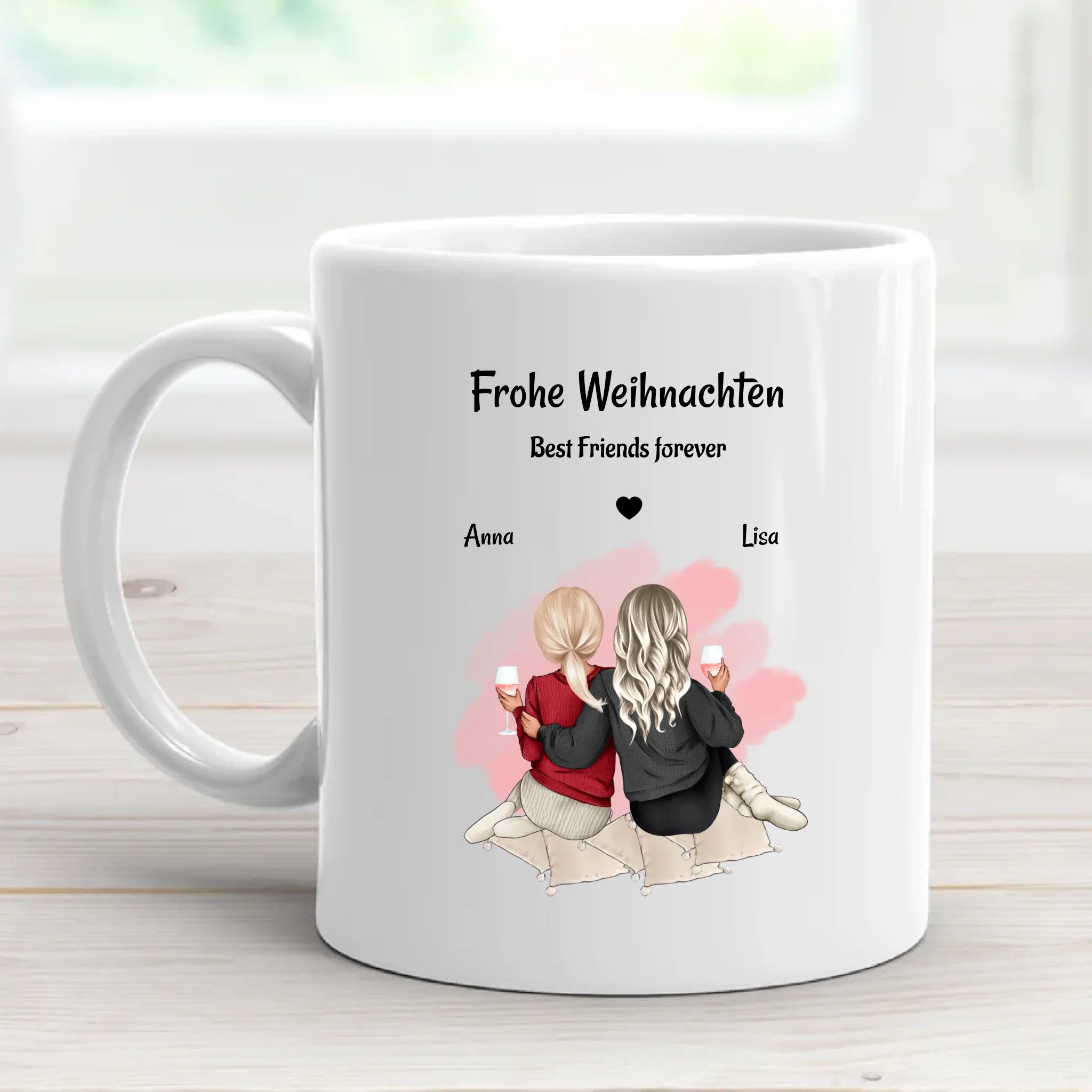 Kaffetasse & Emaille Tasse Geschenk Weihnachten beste Freundin - Cantty