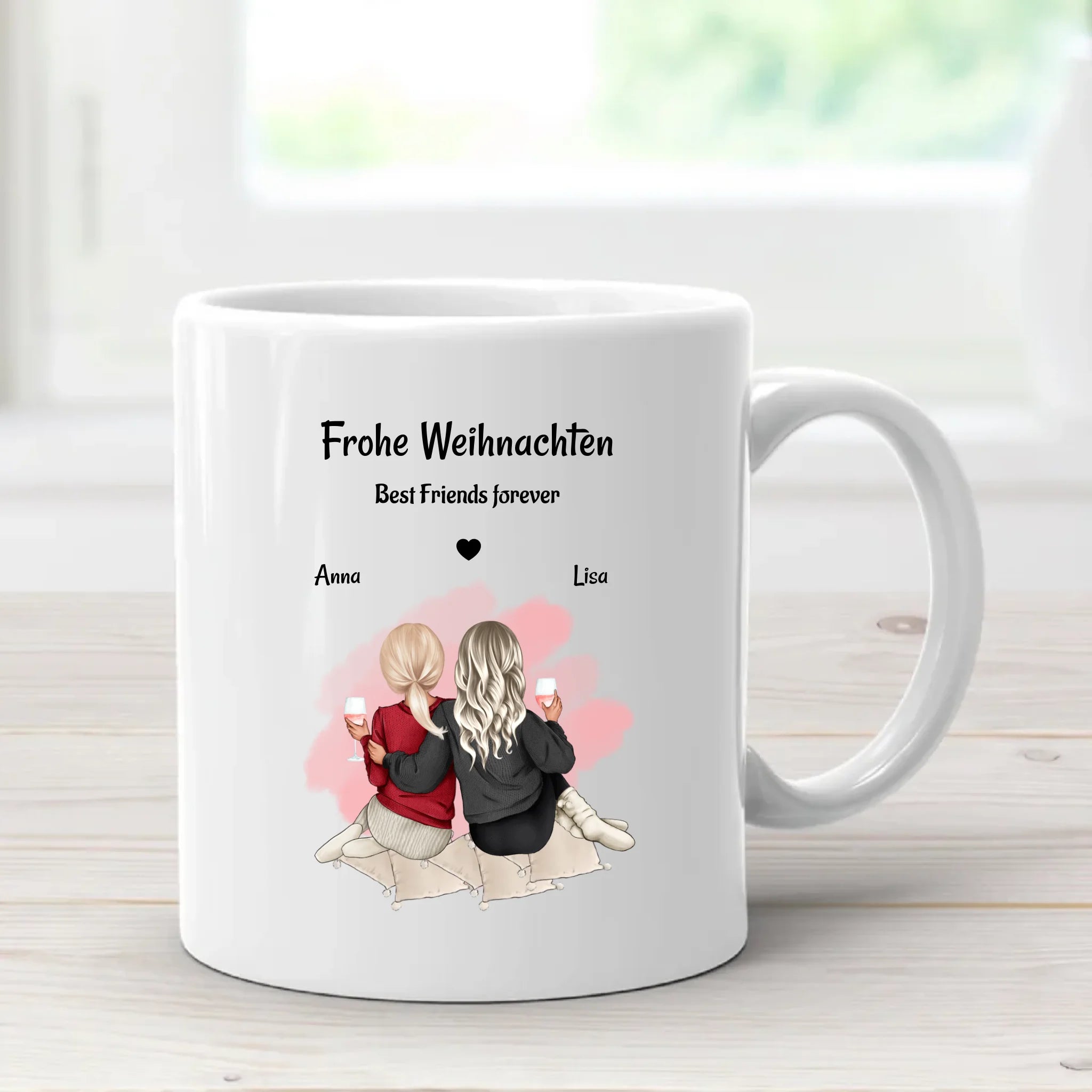 Kaffetasse & Emaille Tasse Geschenk Weihnachten beste Freundin - Cantty