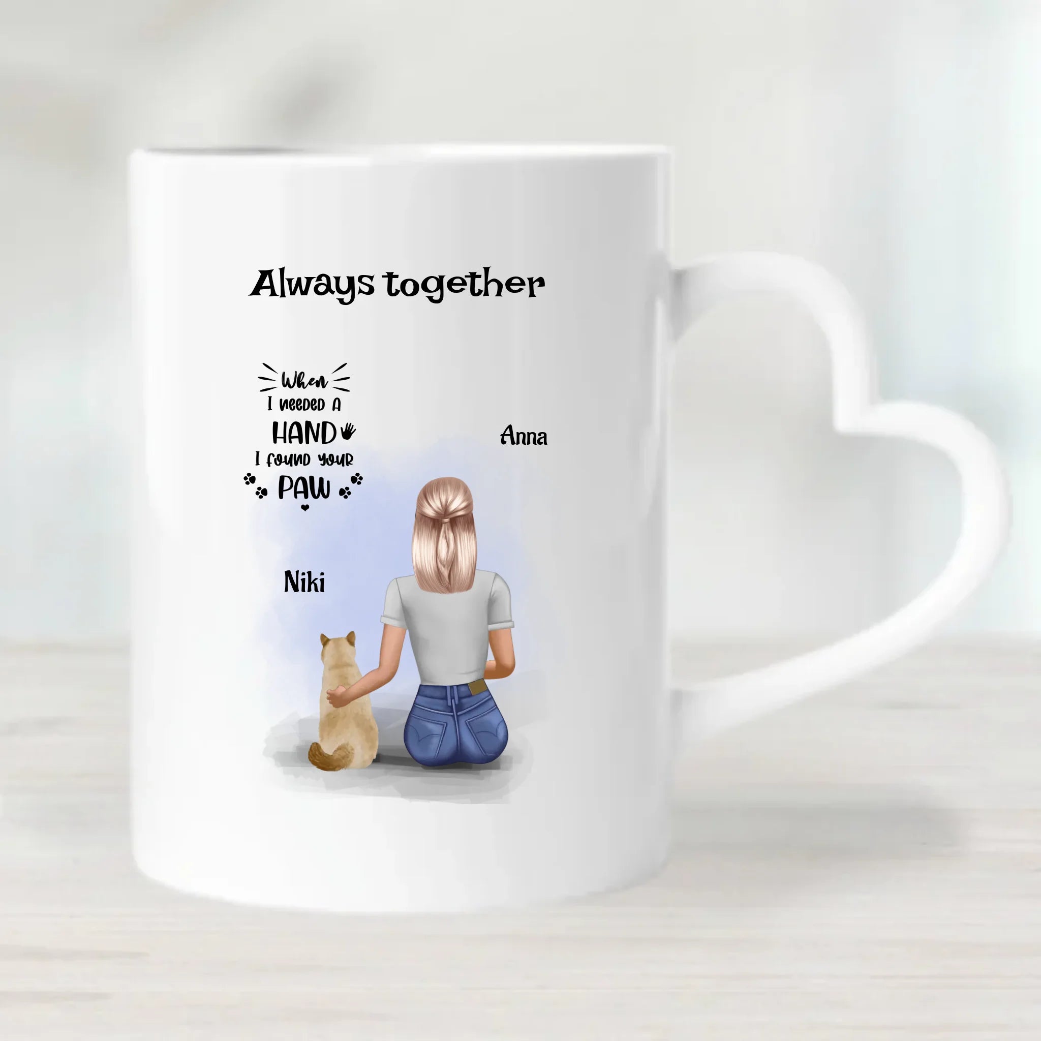 Katze und Frau Tasse Geschenk für Katzenbesitzerin - Cantty