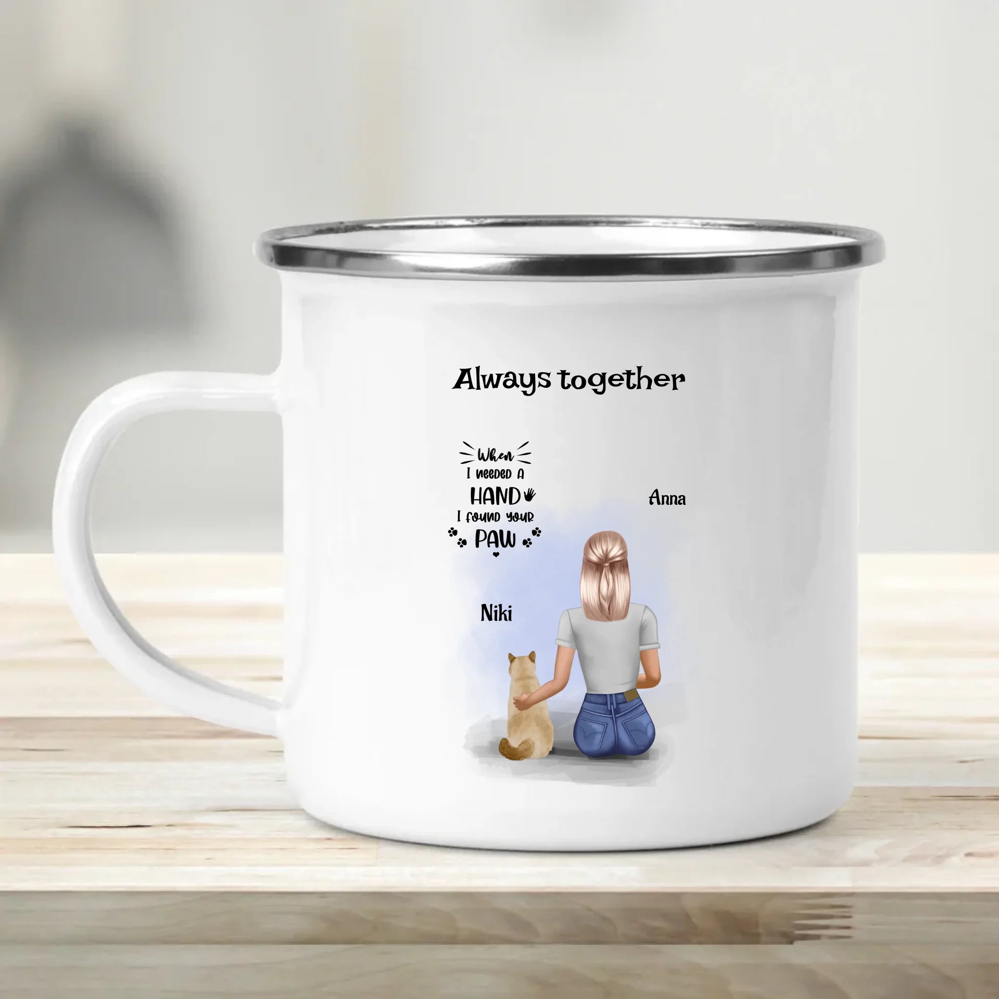 Katze und Frau Tasse Geschenk für Katzenbesitzerin - Cantty