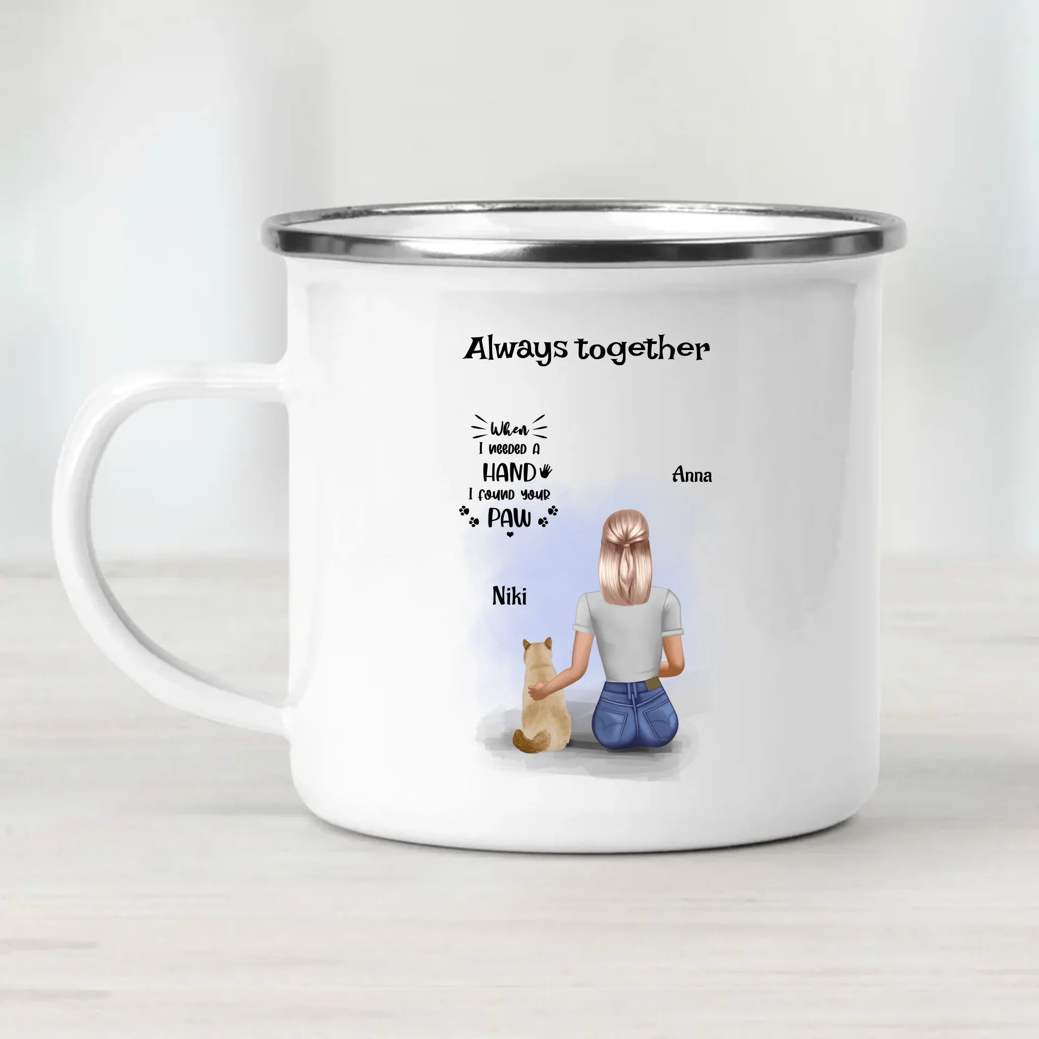 Katze und Frau Tasse Geschenk für Katzenbesitzerin - Cantty