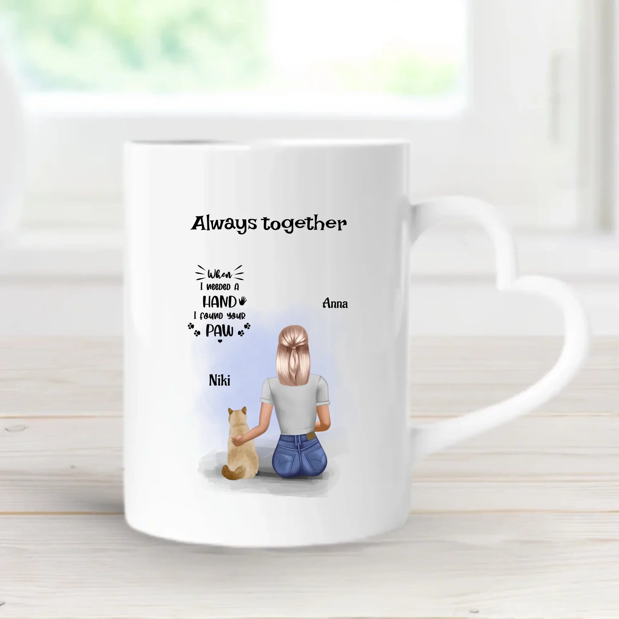 Katze und Frau Tasse Geschenk für Katzenbesitzerin - Cantty