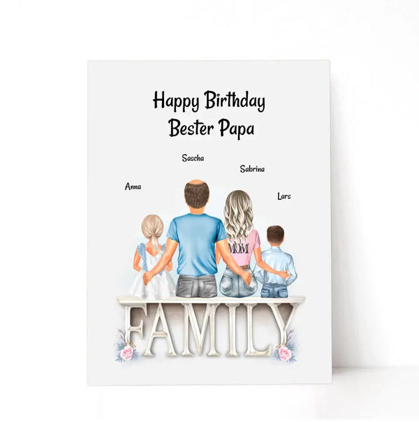Kinder Geschenk Acrylglas Bild für Papa zum Geburtstag - Cantty