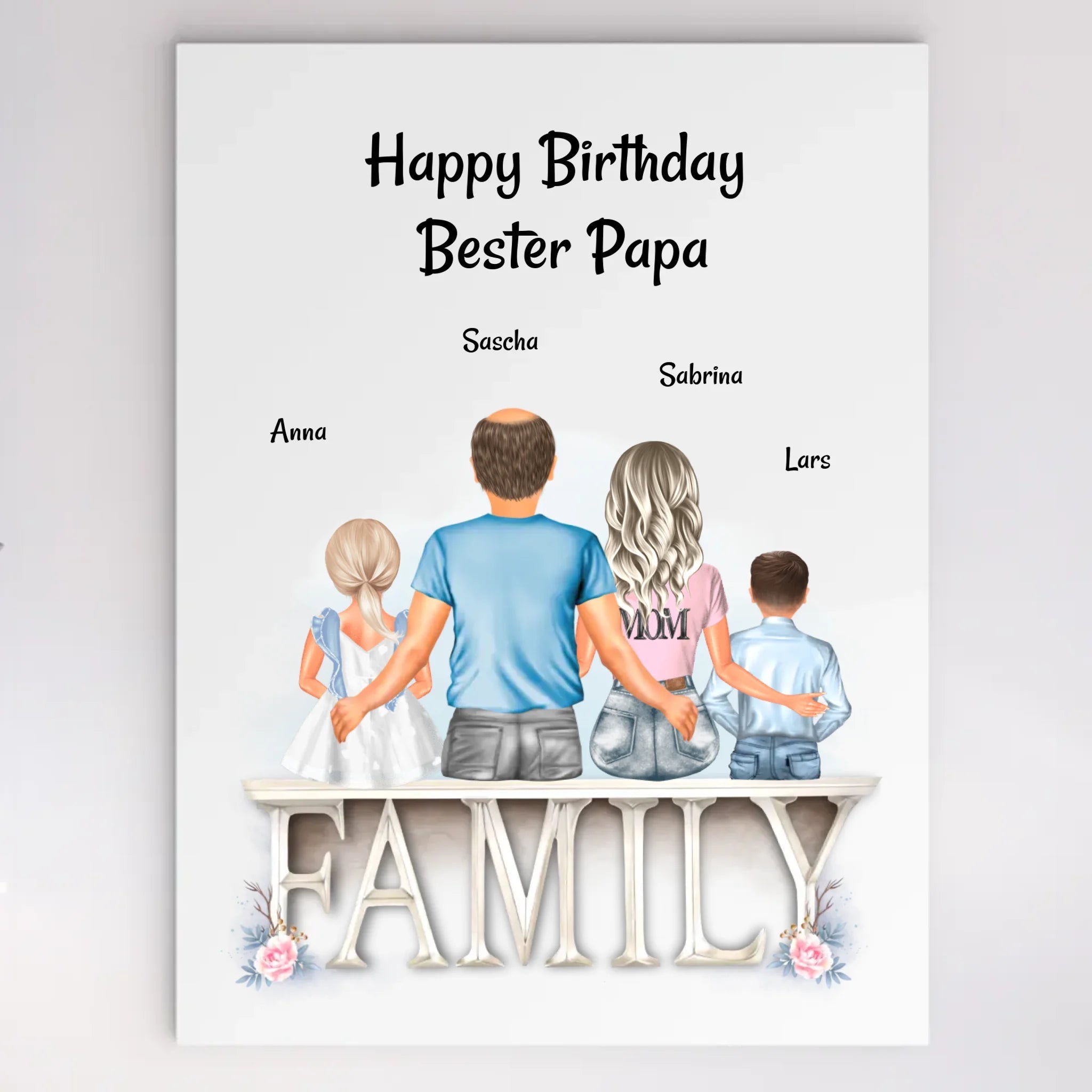 Kinder Geschenk Acrylglas Bild für Papa zum Geburtstag - Cantty