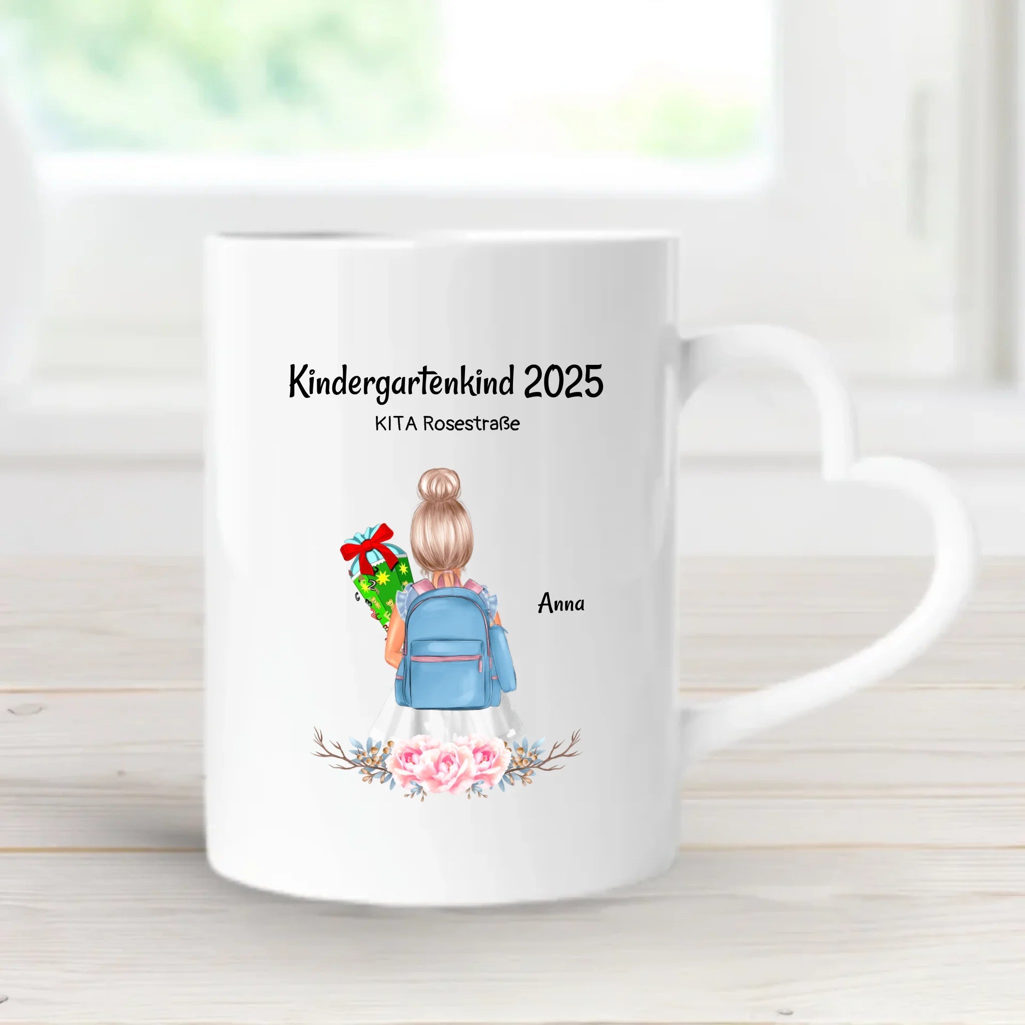 Kindergartenkind Mädchen Tasse personalisiert - Cantty